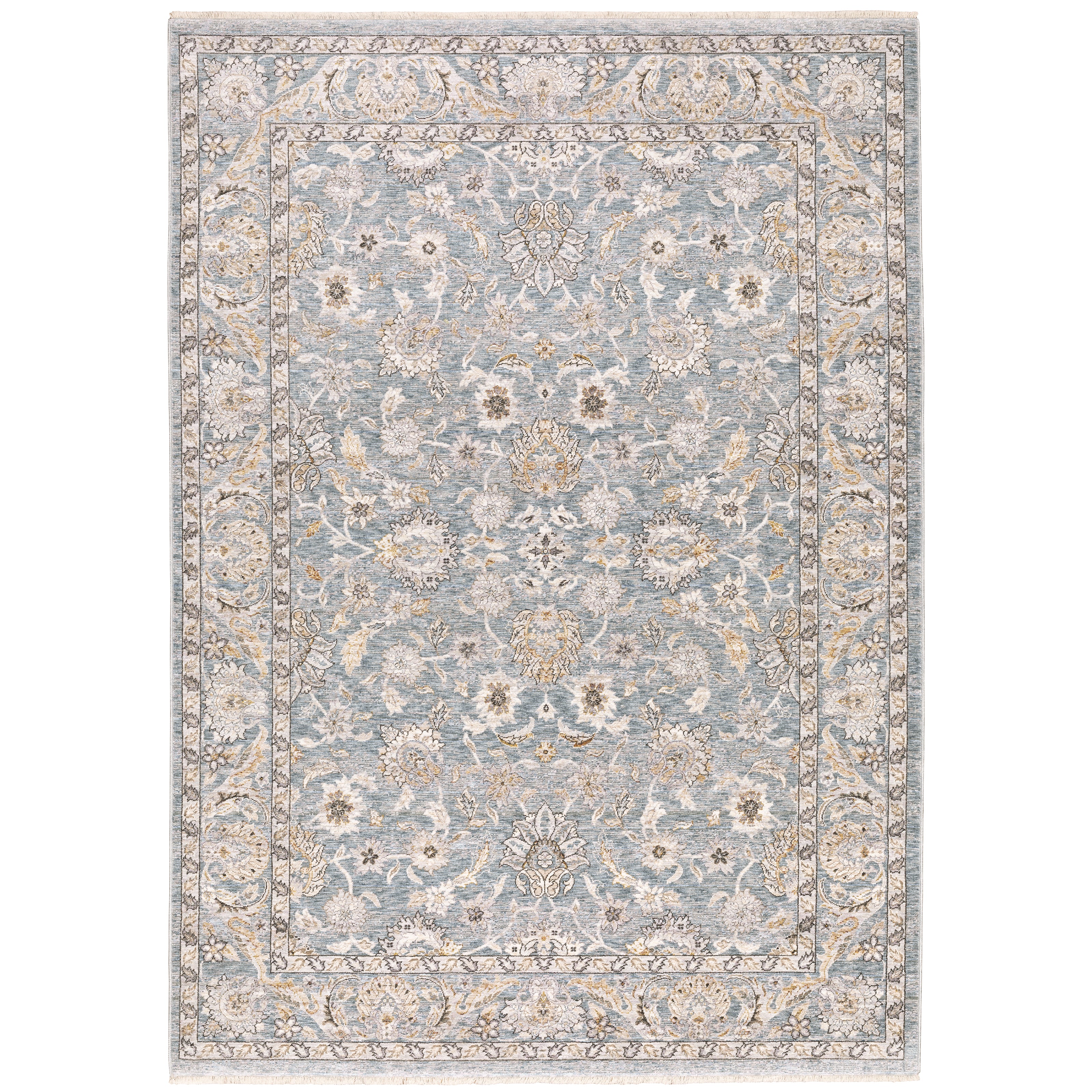 Maharaja 070E1 Blue/Ivory 2' x 3' Rug