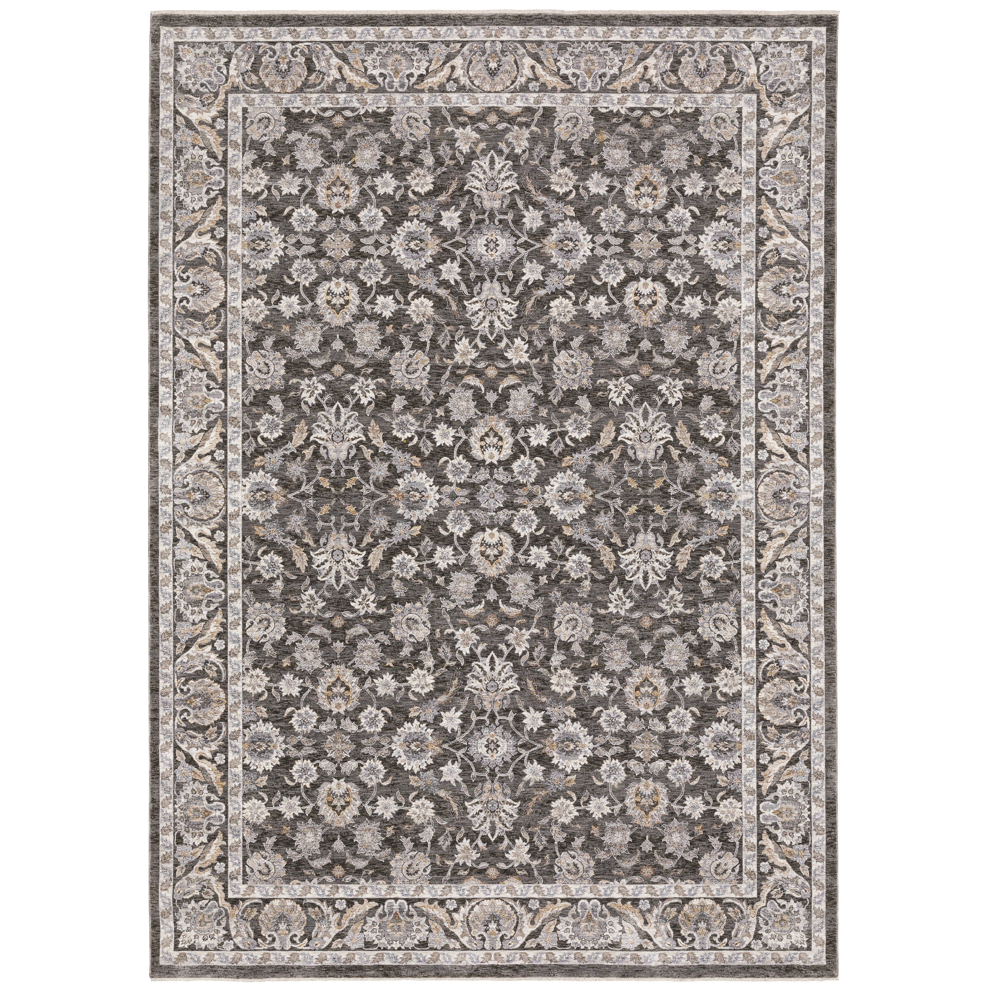 Maharaja 070N1 Grey/Ivory 5'3" x 7'6" Rug