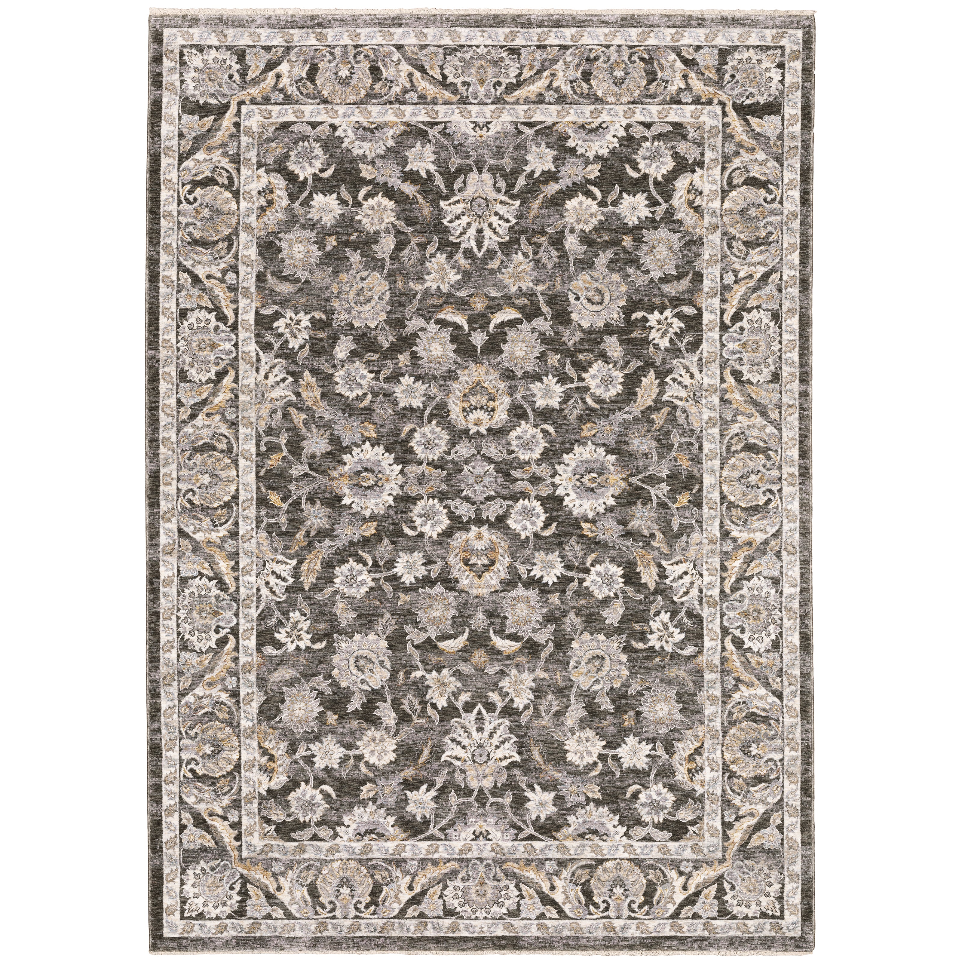 Maharaja 070N1 Grey/Ivory 5'3" x 7'6" Rug