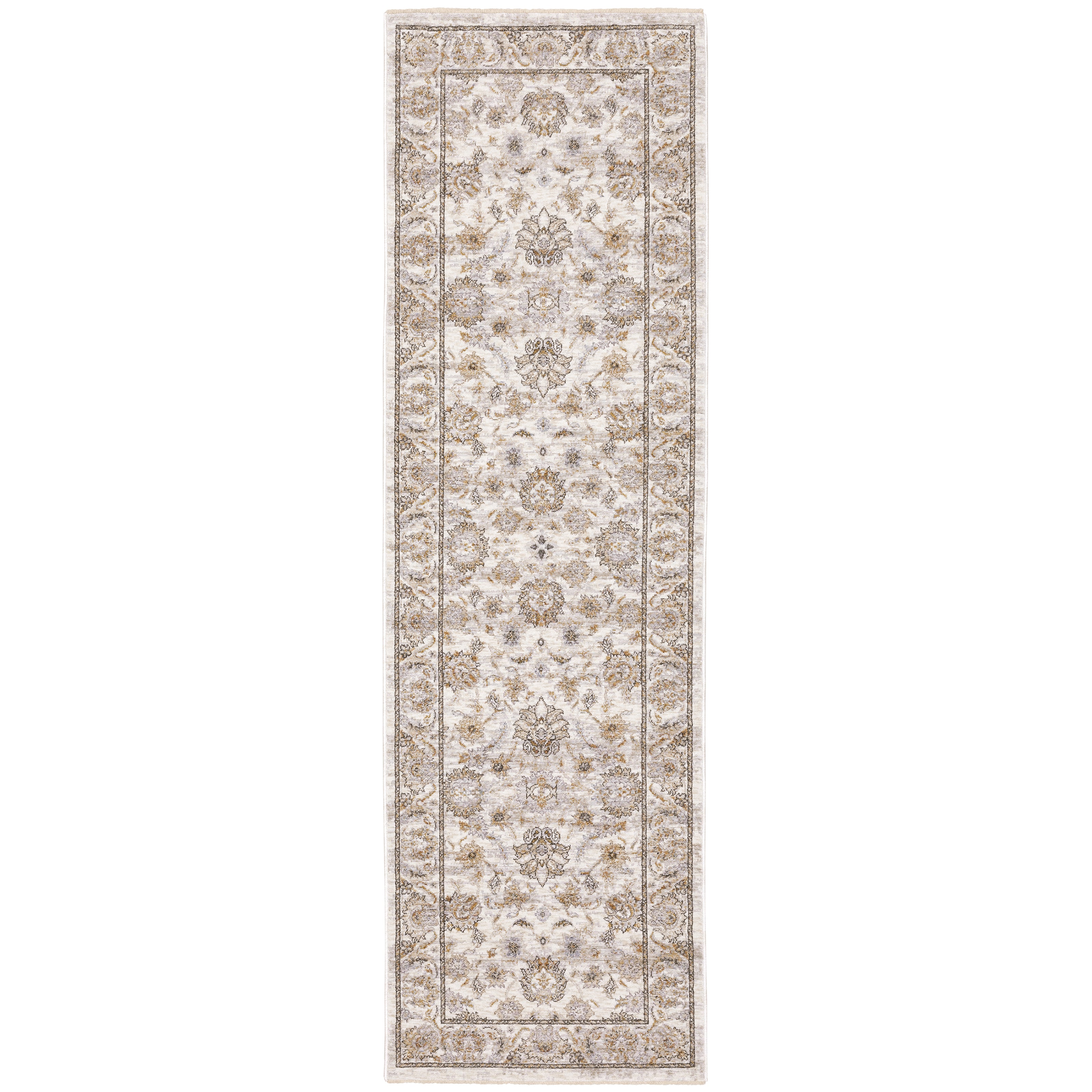 Maharaja 070W1 Ivory/Grey 3'3" x 5' Rug