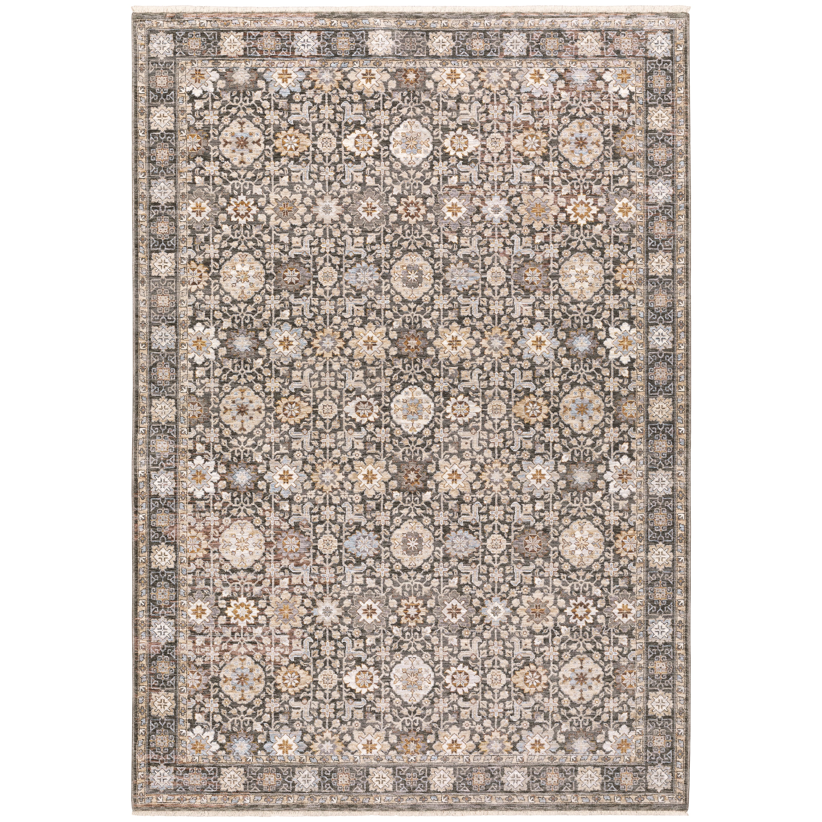 Maharaja 071N1 Grey/Ivory 2' x 3' Rug