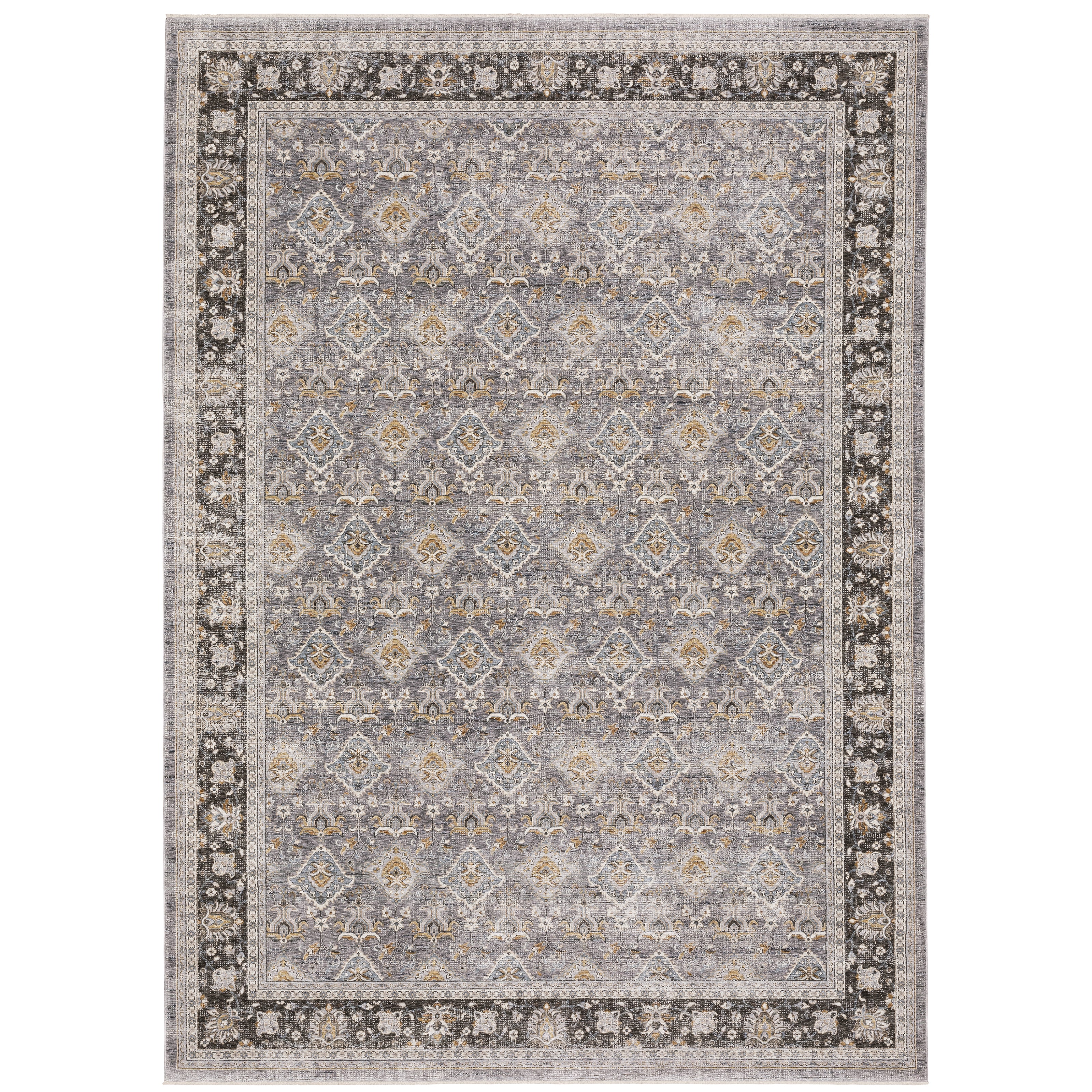 Maharaja 091E1 Grey/Blue 2' x 3' Rug