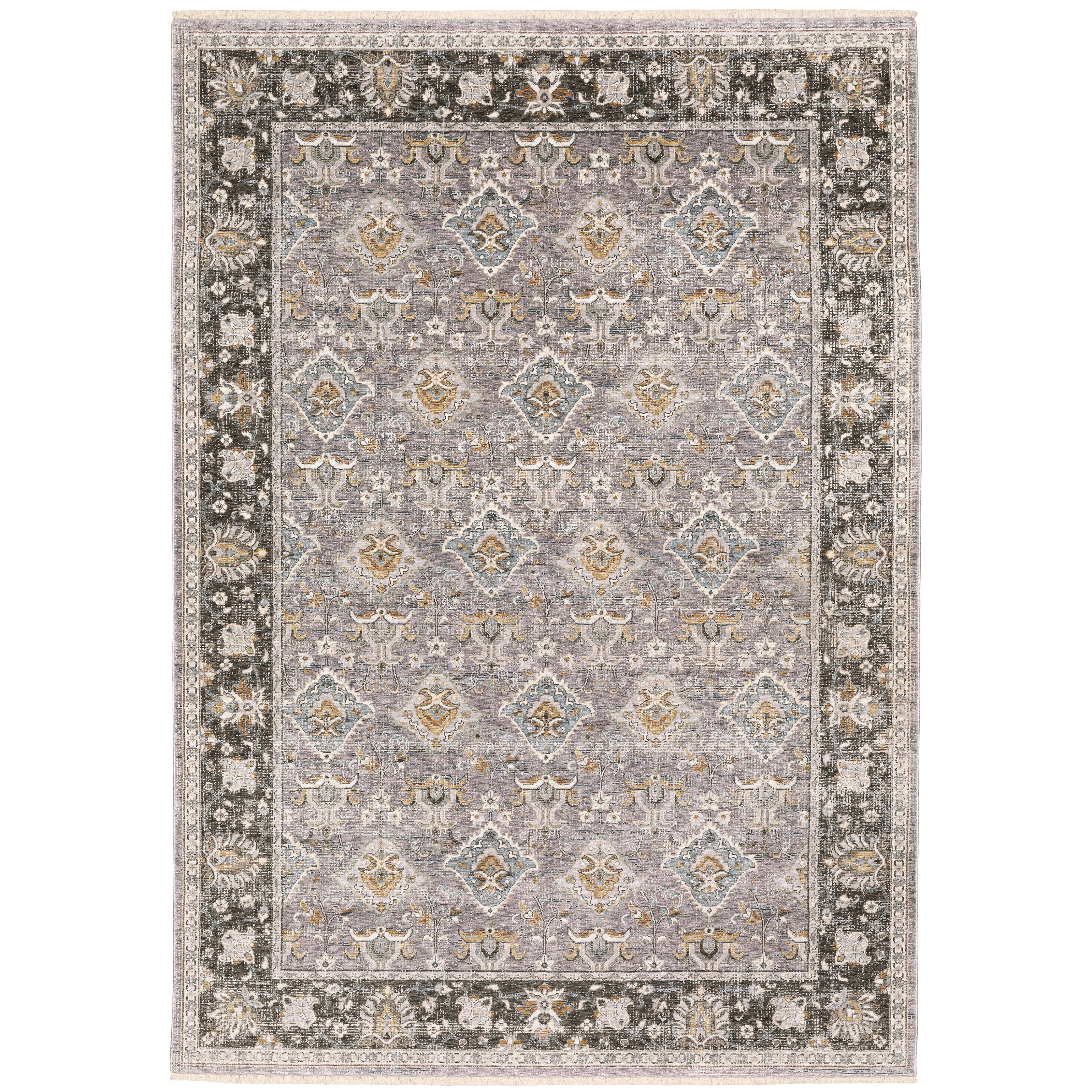 Maharaja 091E1 Grey/Blue 2' x 3' Rug