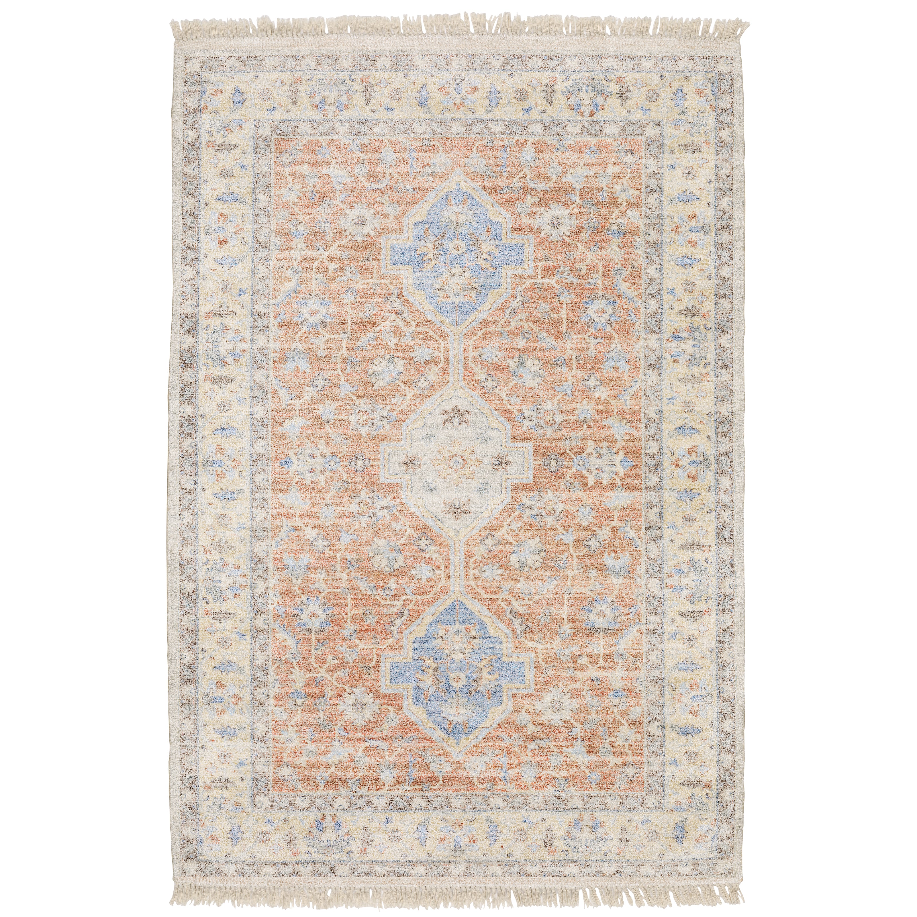 Malabar 45305 Orange/Blue 5' x 8' Rug