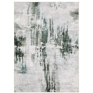 Malibu Mal03 Grey/Teal 2' x 3' Rug