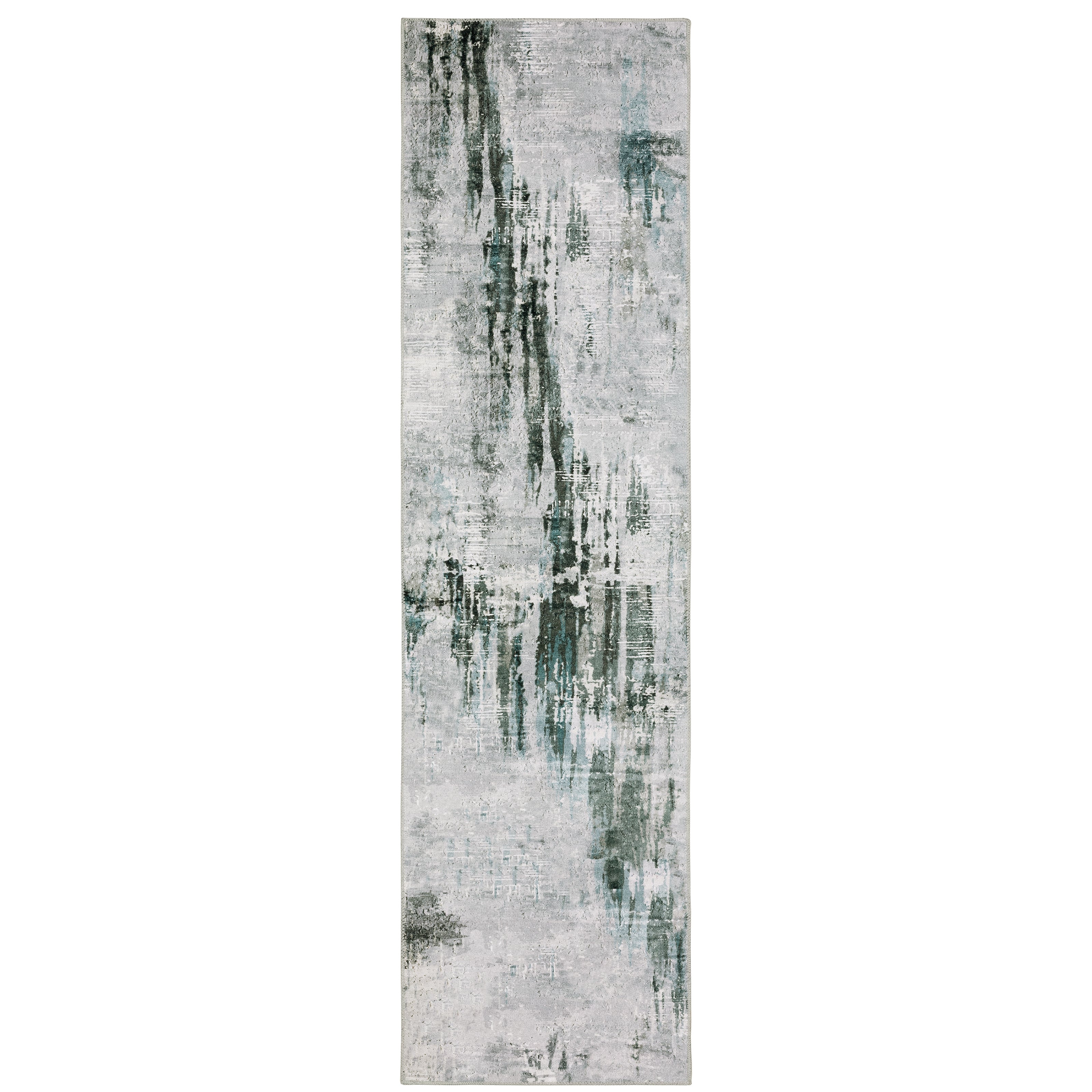 Malibu Mal03 Grey/Teal 2' x 3' Rug