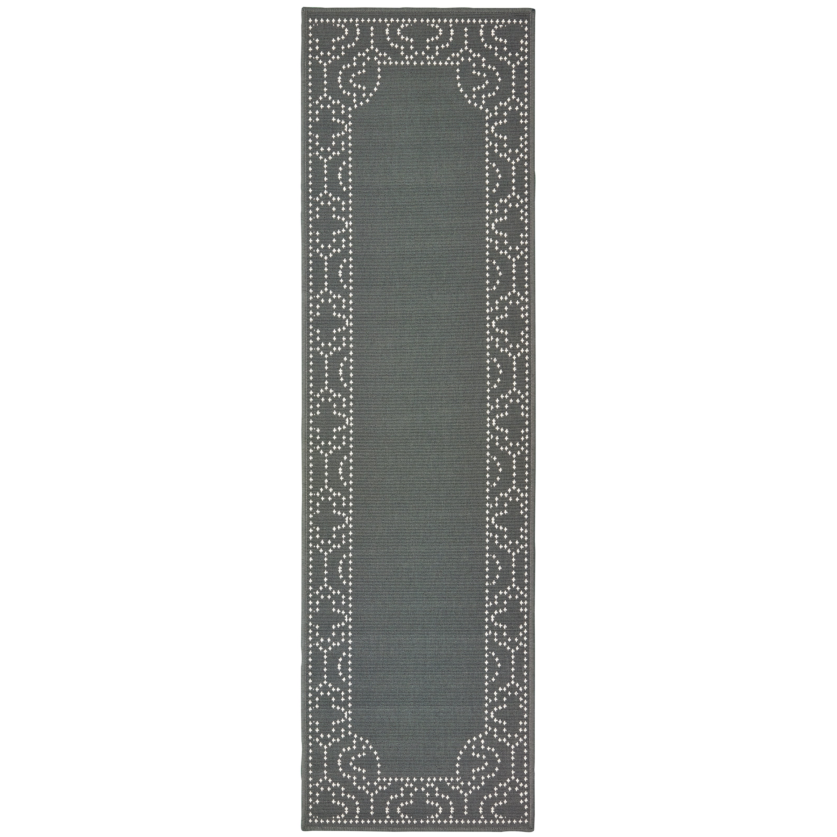 Marina 1247X Grey/Ivory 1'9" x 3'9" Rug