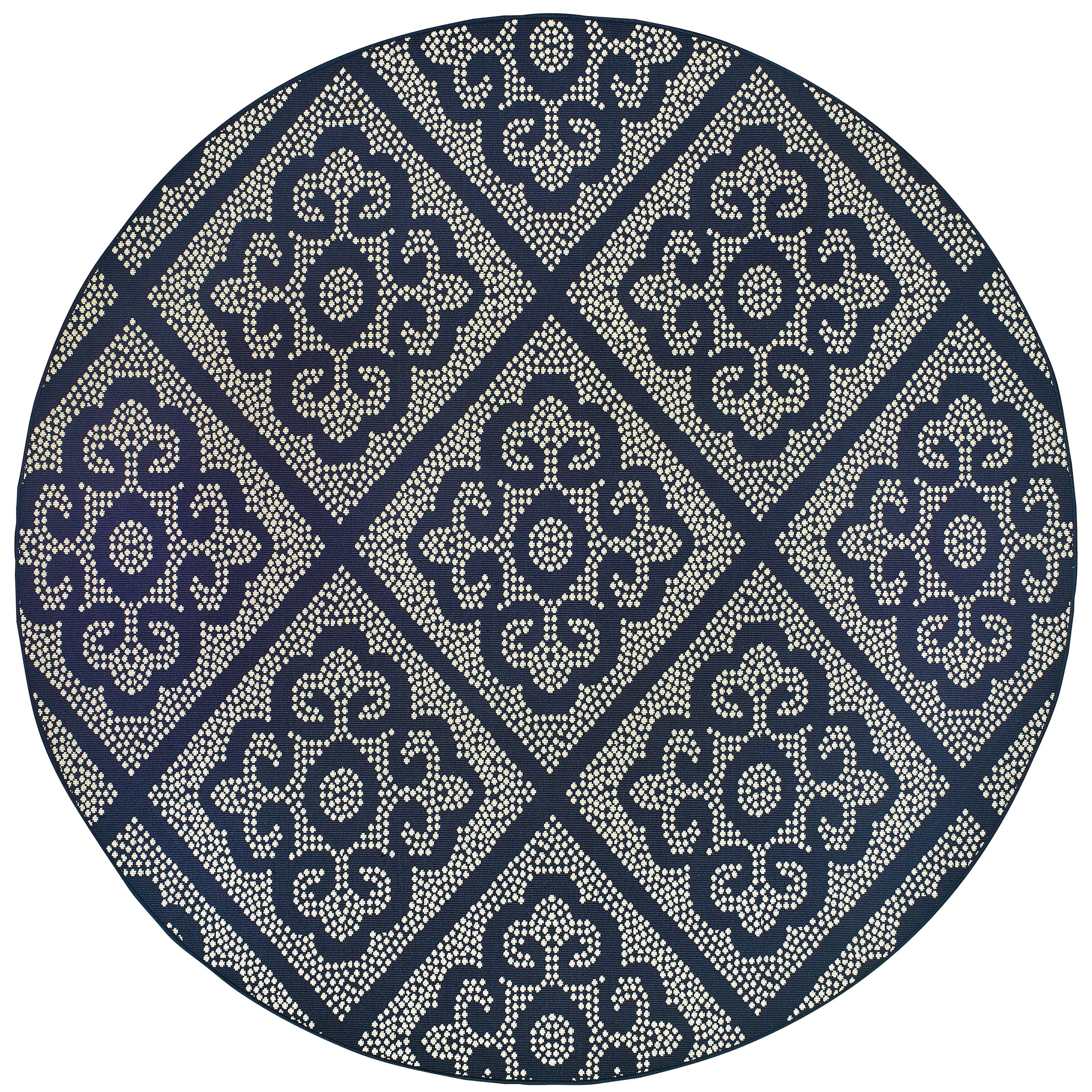 Marina 3804B Navy/Ivory 1'9" x 3'9" Rug