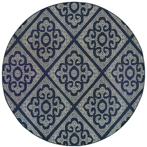 Marina 3804B Navy/Ivory 1'9" x 3'9" Rug