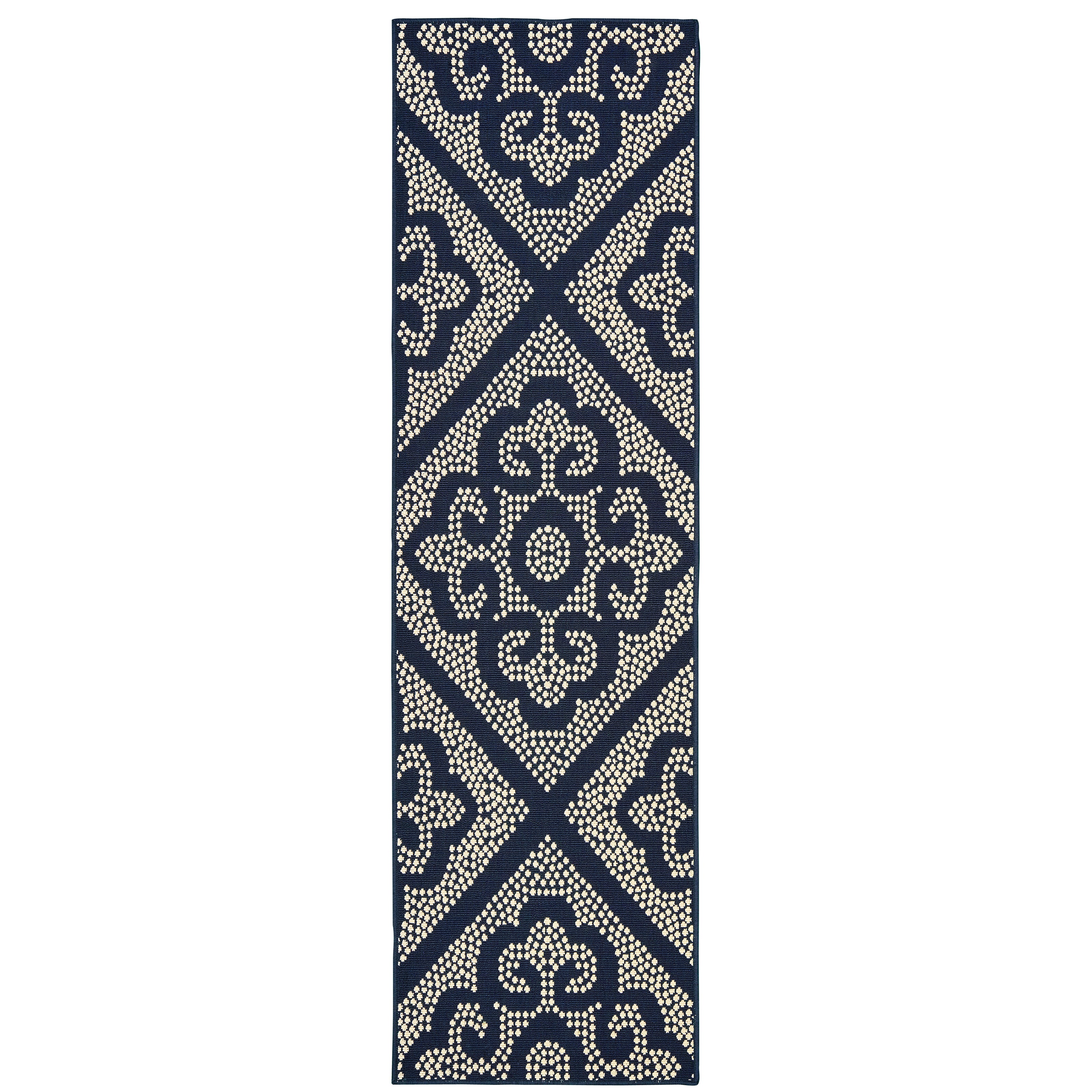 Marina 3804B Navy/Ivory 1'9" x 3'9" Rug