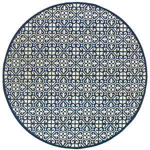 Marina 5927B Ivory/Navy 1'9" x 3'9" Rug