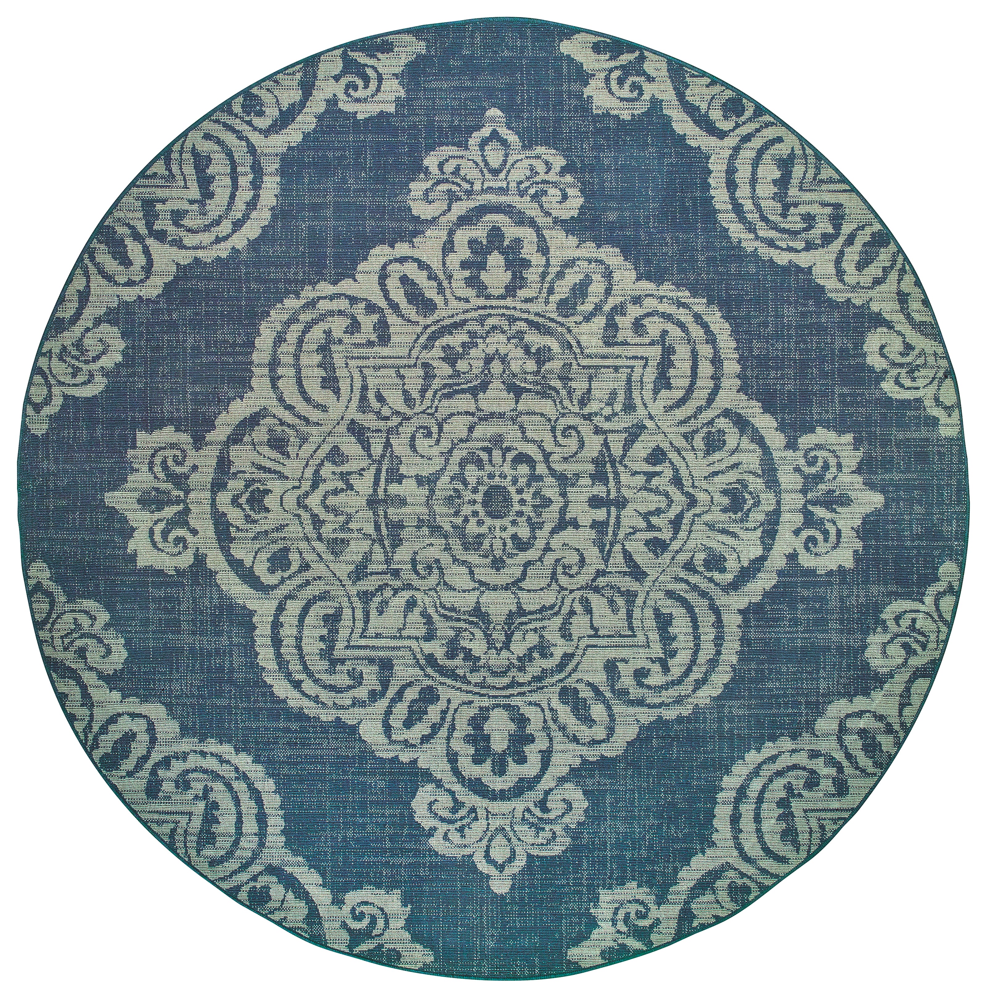 Marina 5929B Navy/Grey 1'9" x 3'9" Rug