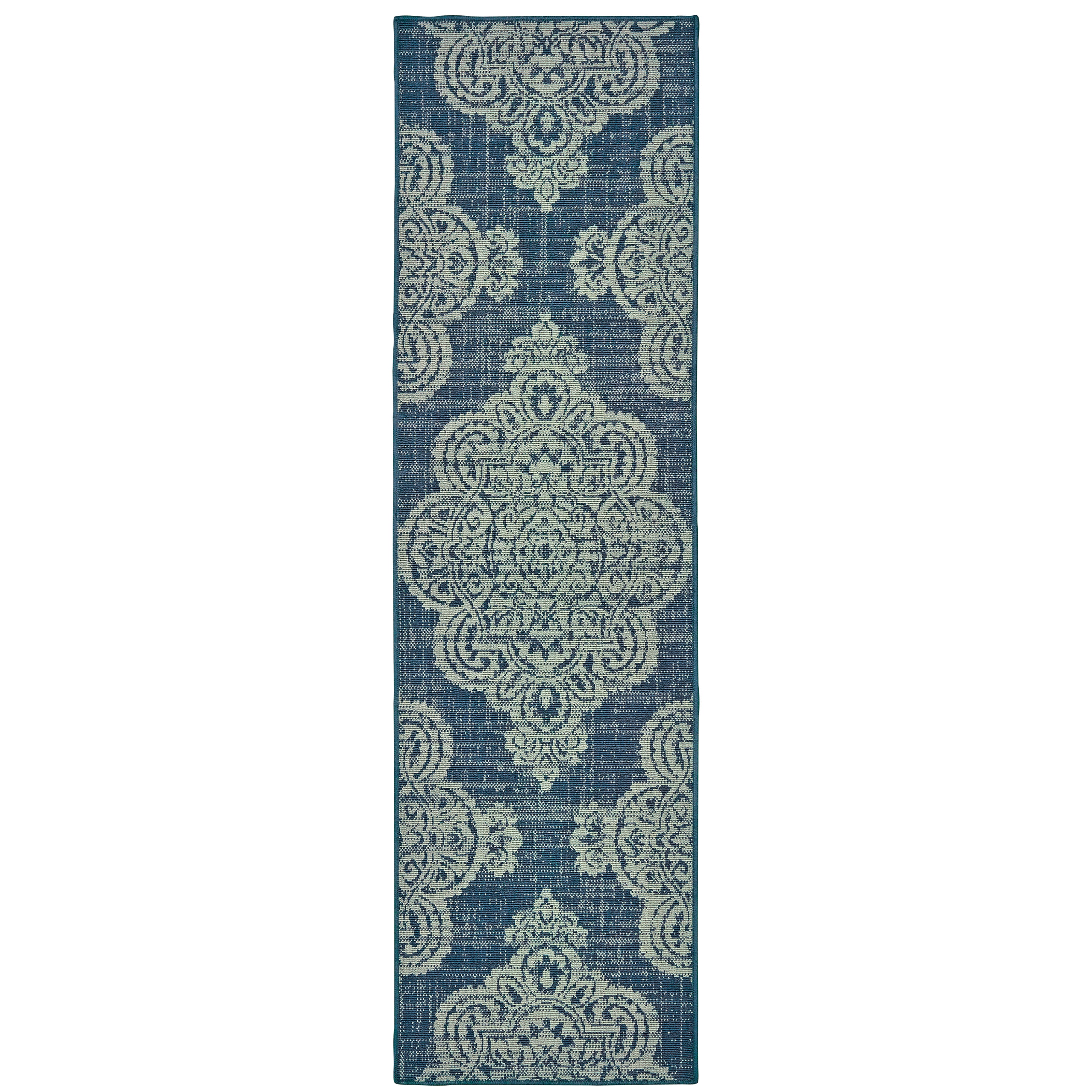 Marina 5929B Navy/Grey 1'9" x 3'9" Rug