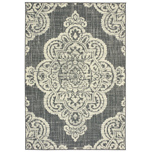 Marina 5929E Grey/Ivory 1'9" x 3'9" Rug