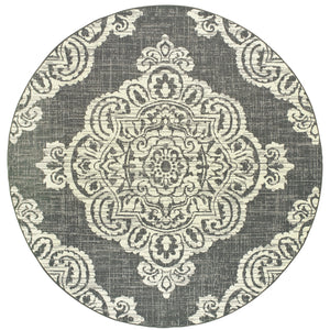 Marina 5929E Grey/Ivory 1'9" x 3'9" Rug