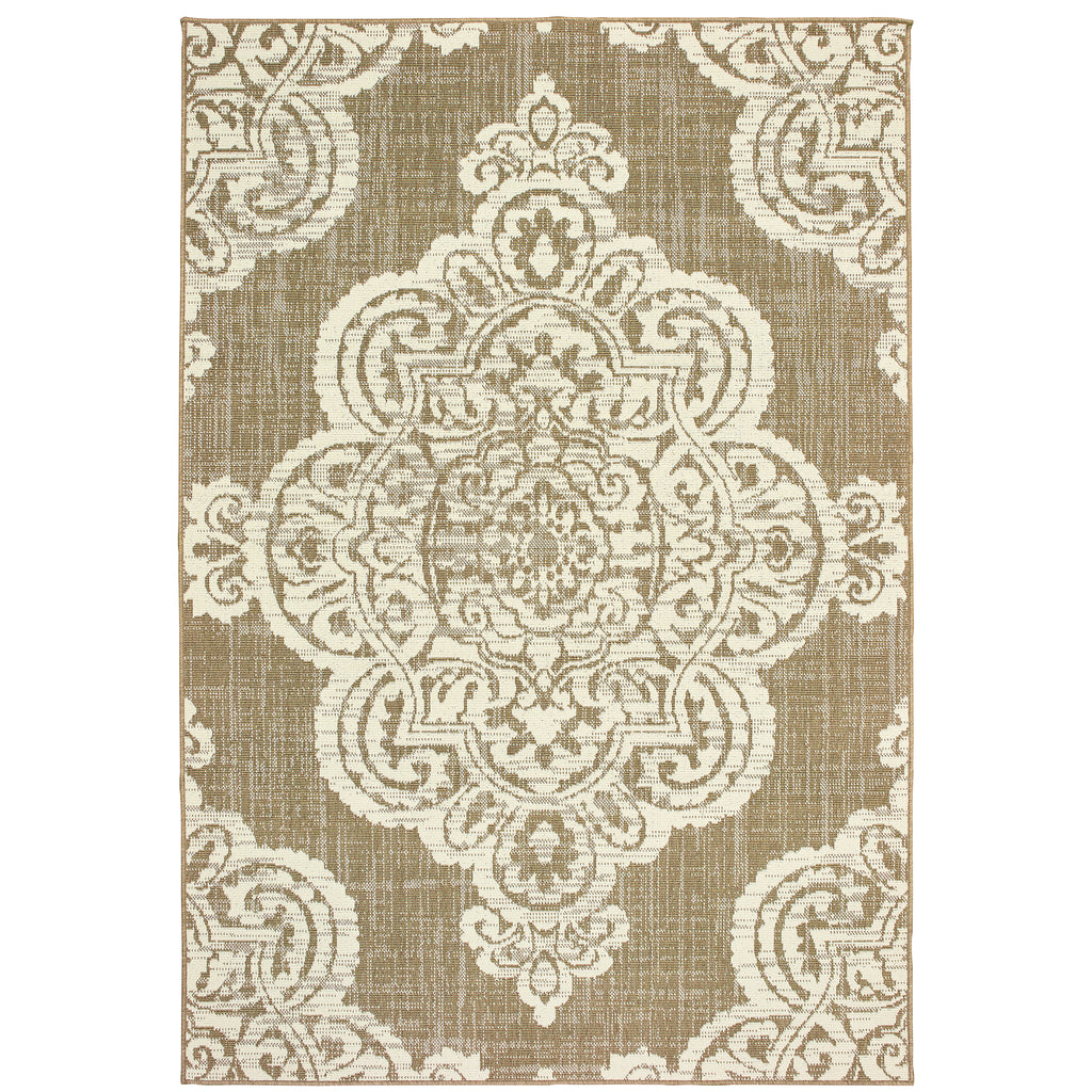 Marina 5929J Tan/Ivory 1'9" x 3'9" Rug