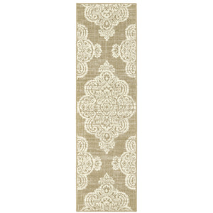 Marina 5929J Tan/Ivory 1'9" x 3'9" Rug