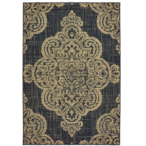 Marina 5929K Black/Tan 5'3" x 7'6" Rug