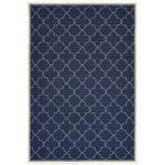 Marina 6025P Navy/Ivory 1'9" x 3'9" Rug