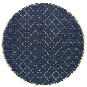 Marina 6025P Navy/Ivory 1'9" x 3'9" Rug