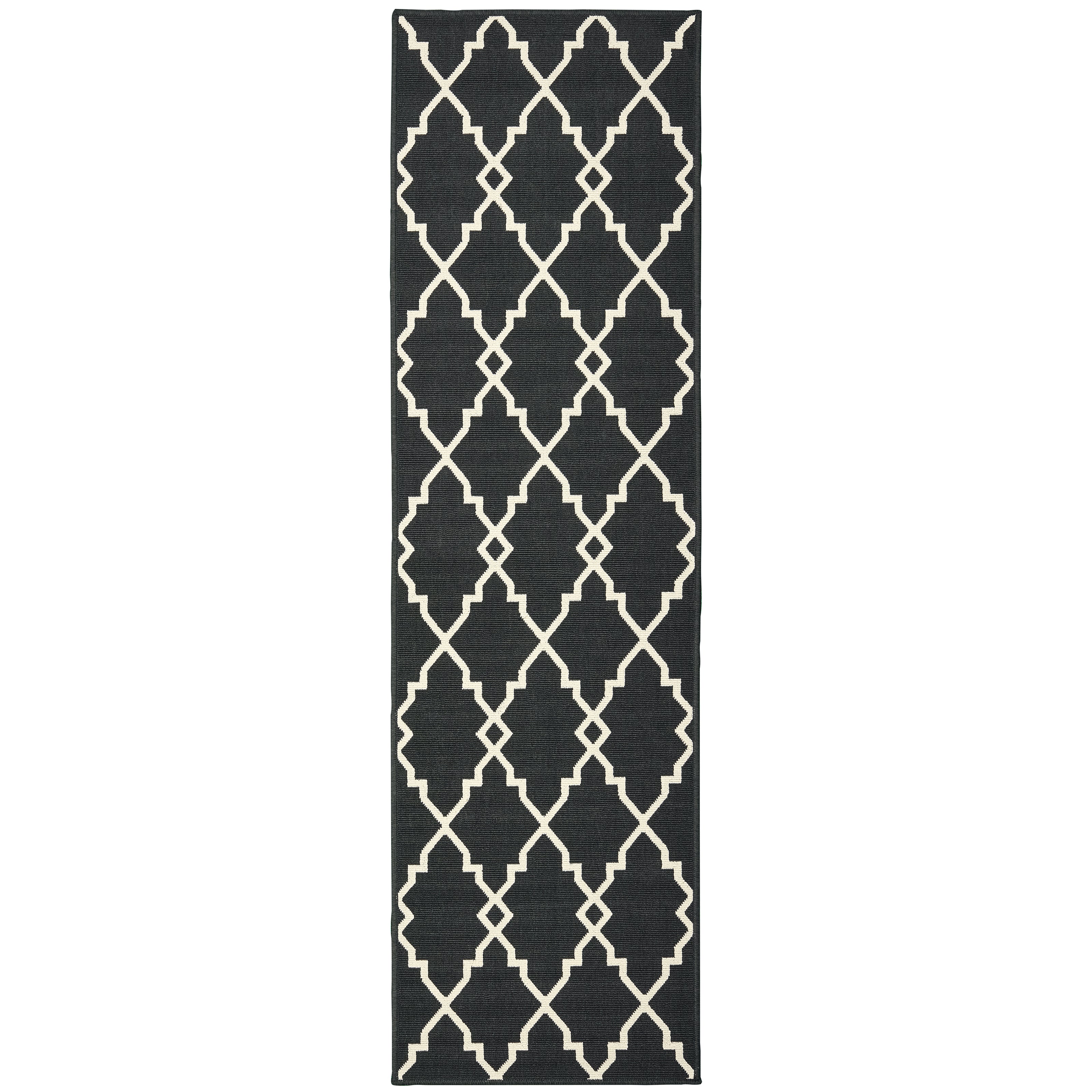 Marina 7763K Black/Ivory 1'9" x 3'9" Rug