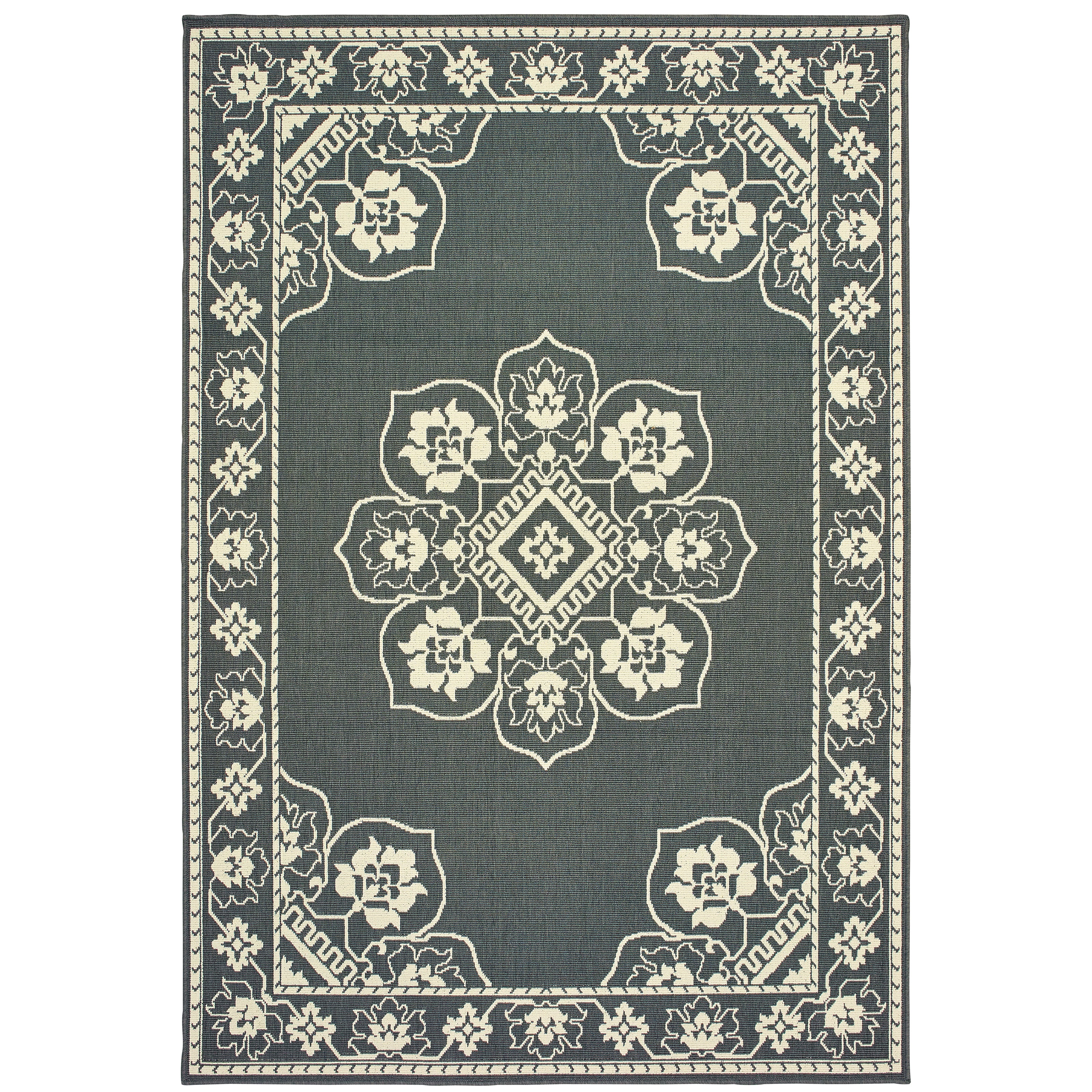 Marina 7764E Grey/Ivory 1'9" x 3'9" Rug