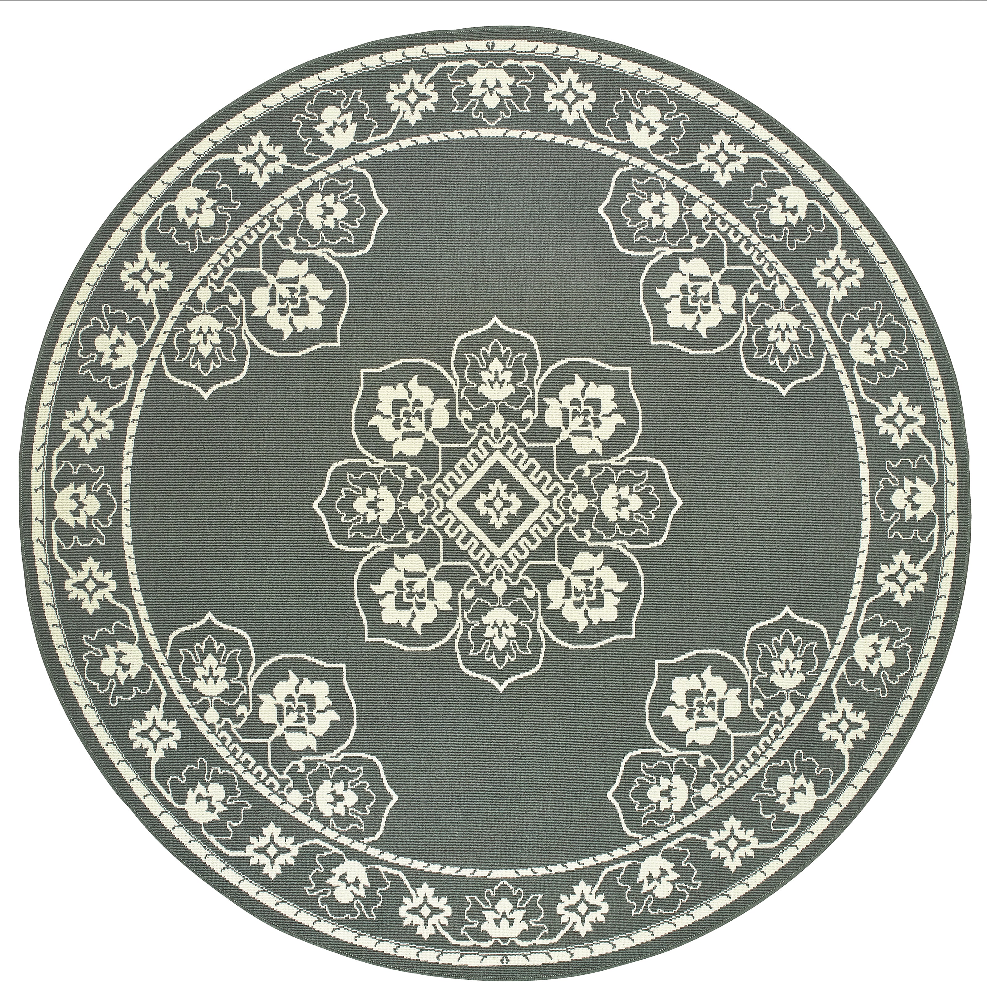 Marina 7764E Grey/Ivory 1'9" x 3'9" Rug