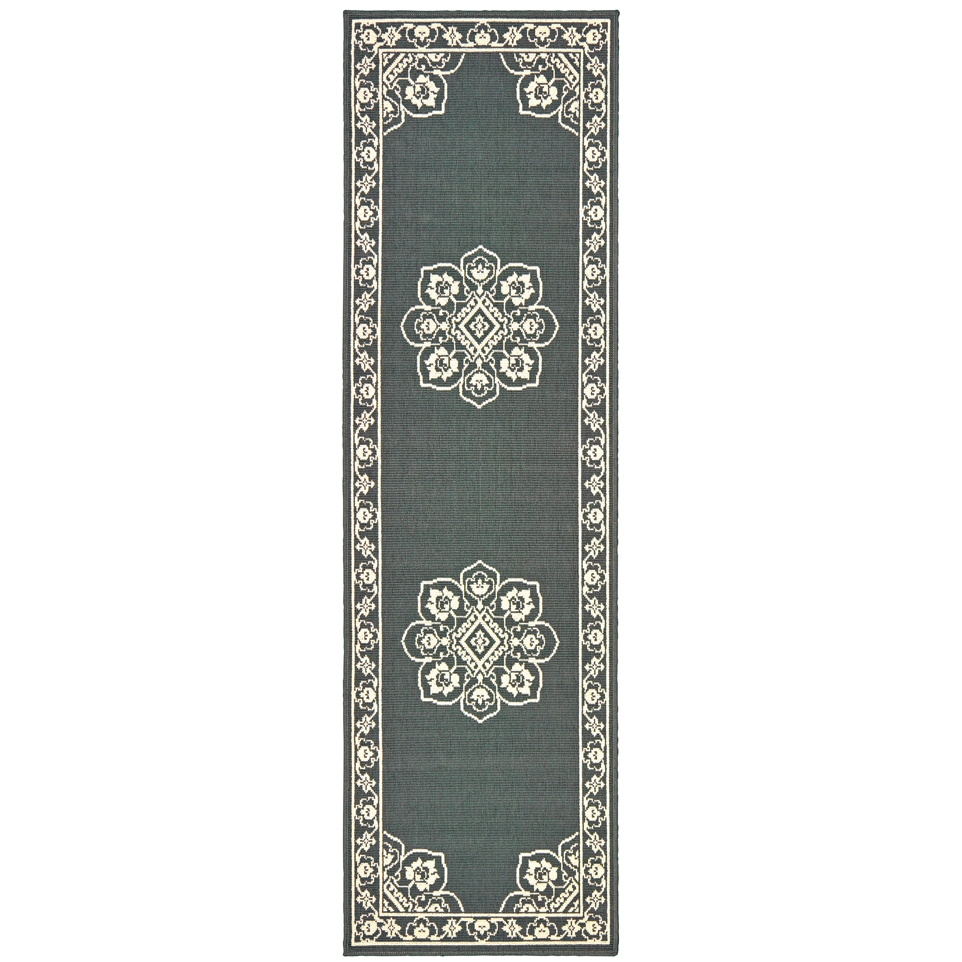 Marina 7764E Grey/Ivory 1'9" x 3'9" Rug