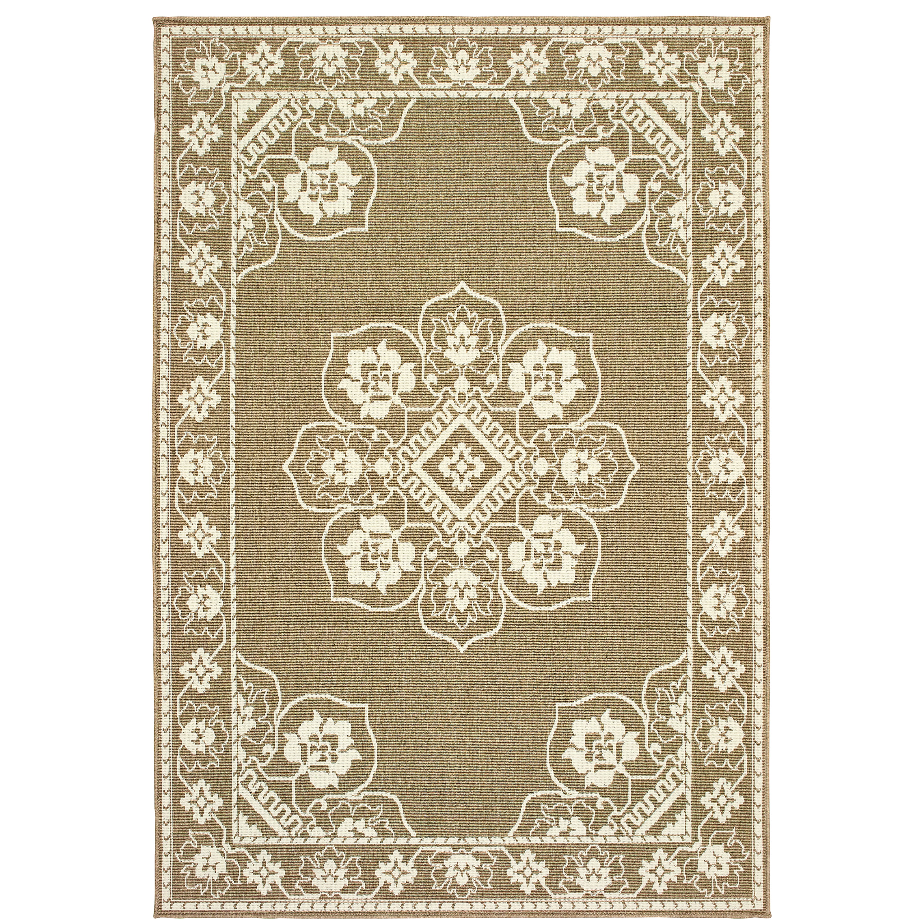 Marina 7764J Tan/Ivory 1'9" x 3'9" Rug