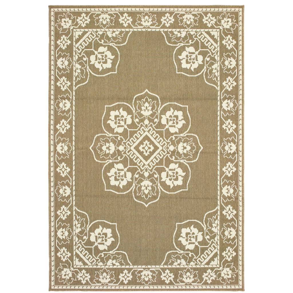 Marina 7764J Tan/Ivory 1'9" x 3'9" Rug