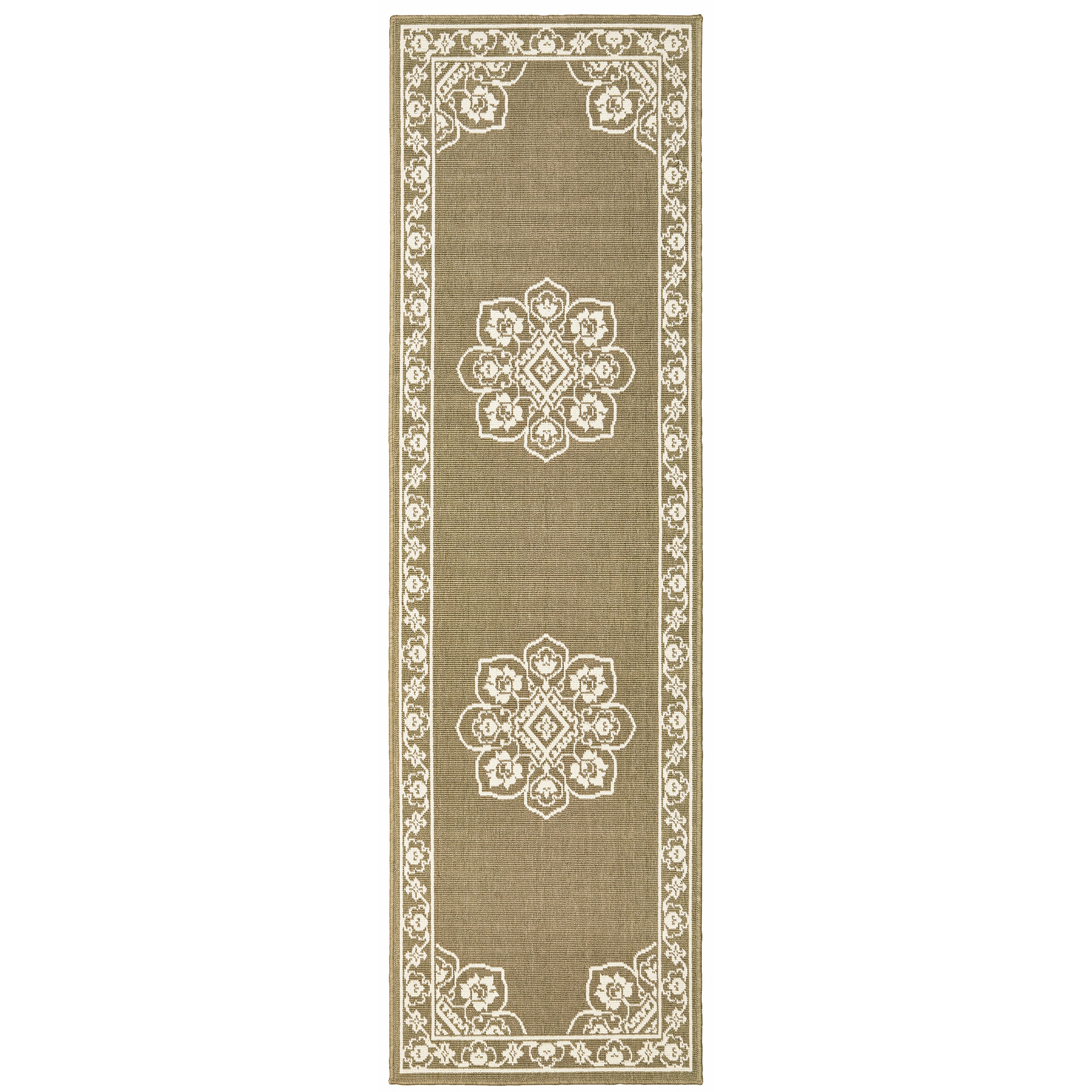 Marina 7764J Tan/Ivory 1'9" x 3'9" Rug