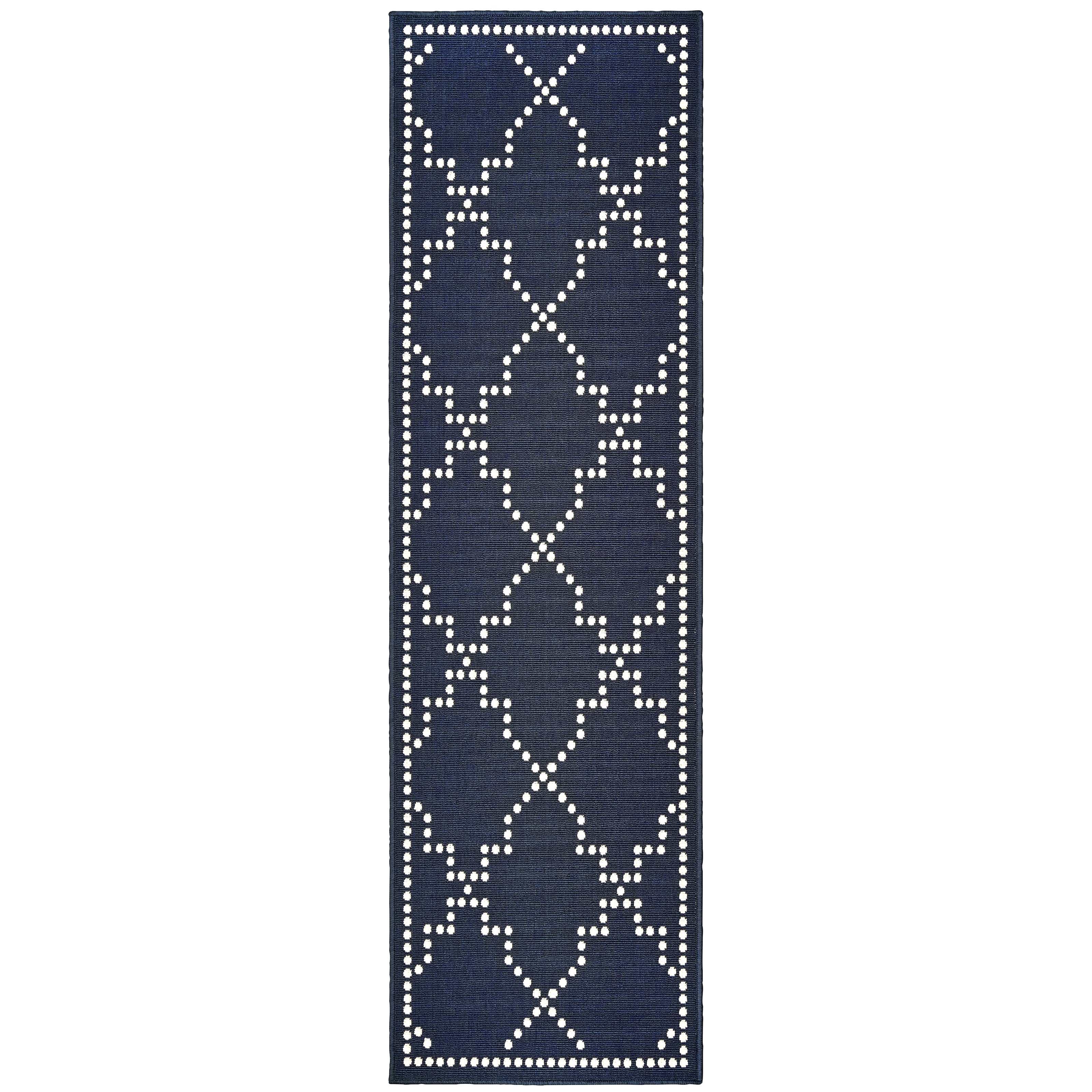 Marina 7765B Navy/Ivory 1'9" x 3'9" Rug