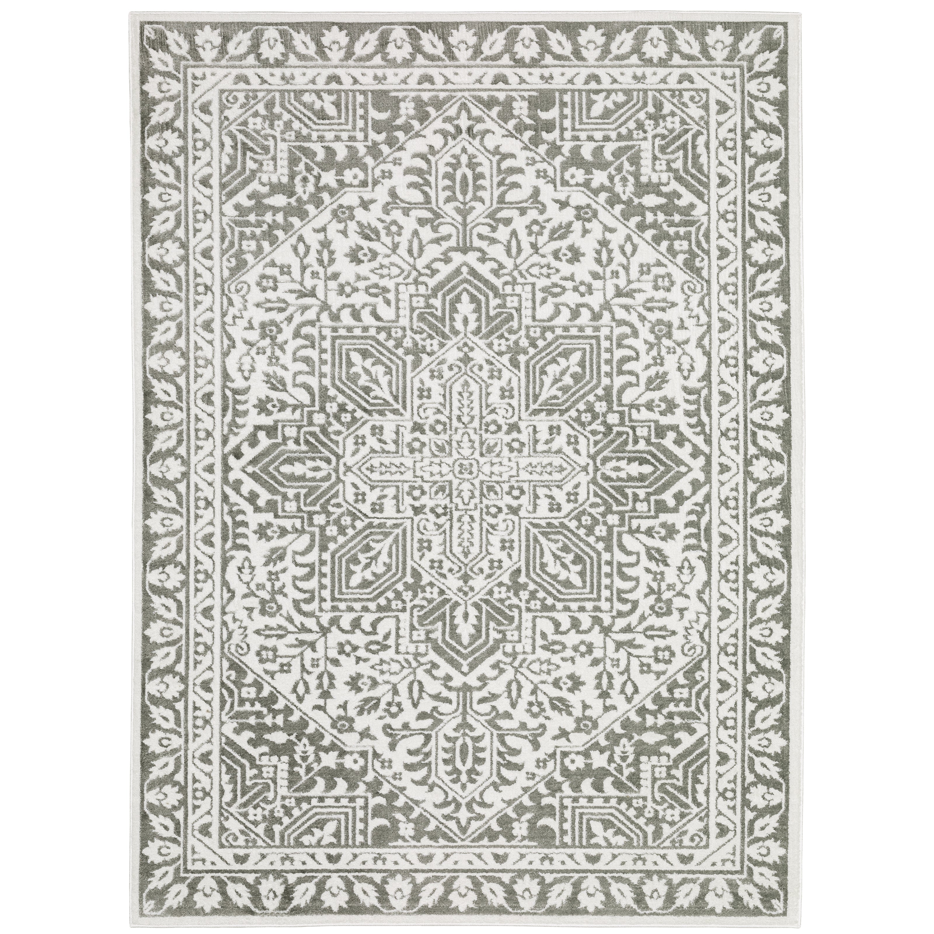 Montecito 1101W Grey/White 2'3" x 7'6" Rug