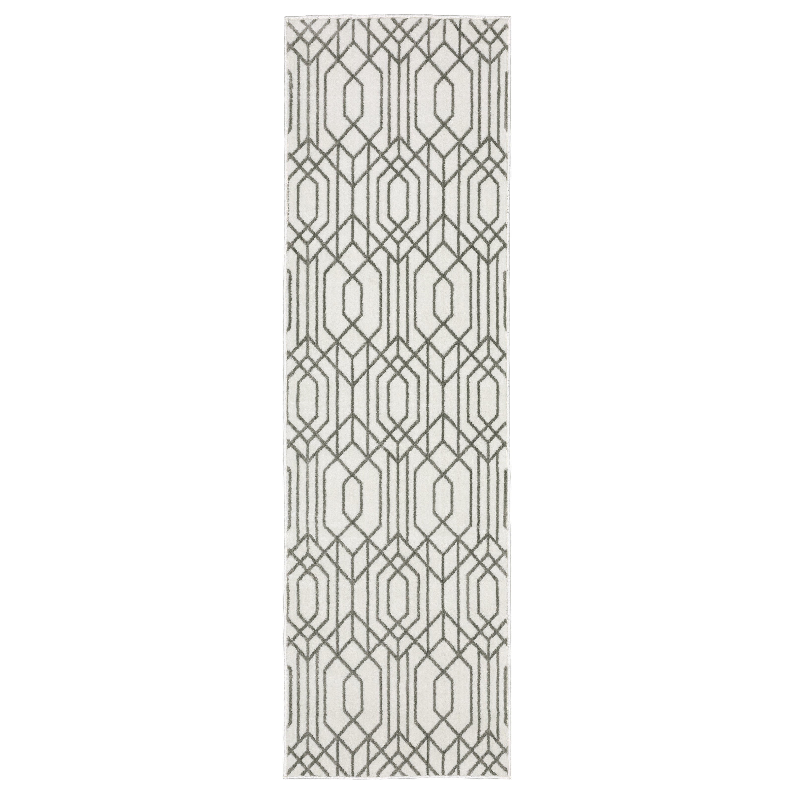 Montecito 4158W White/Grey 2'3" x 7'6" Rug