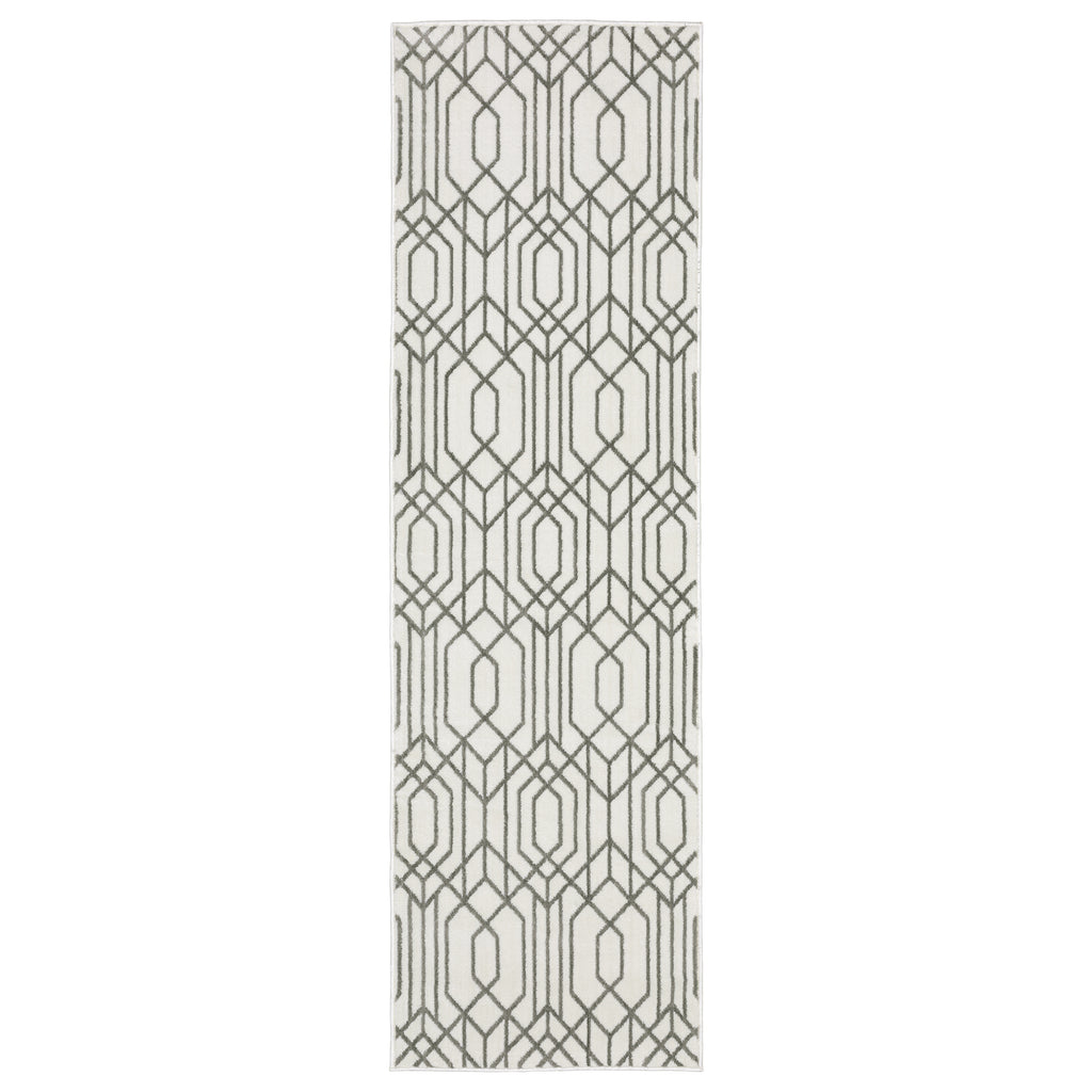 Montecito 4158W White/Grey 2'3" x 7'6" Rug