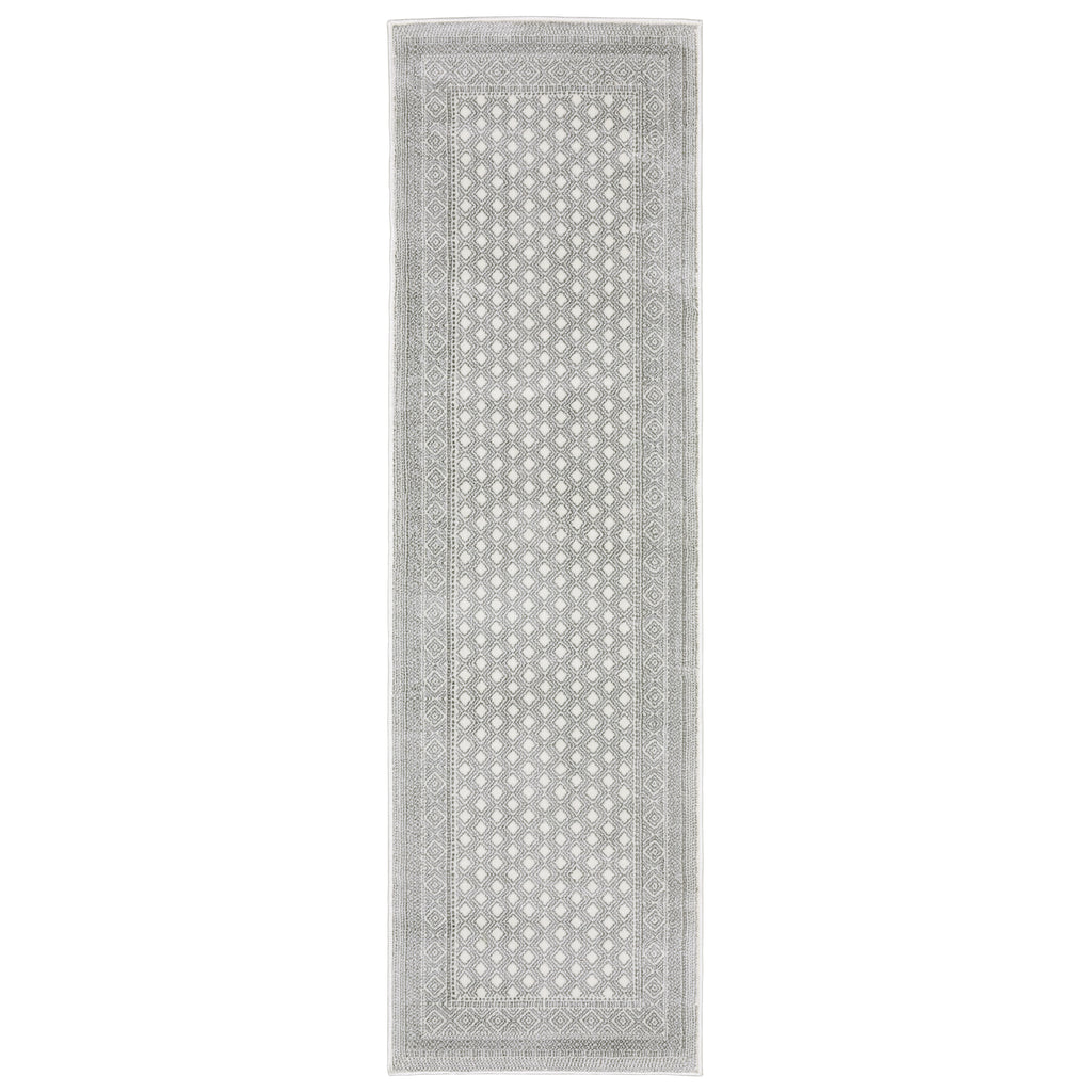 Montecito 094W8 White/Grey 2'3" x 7'6" Rug