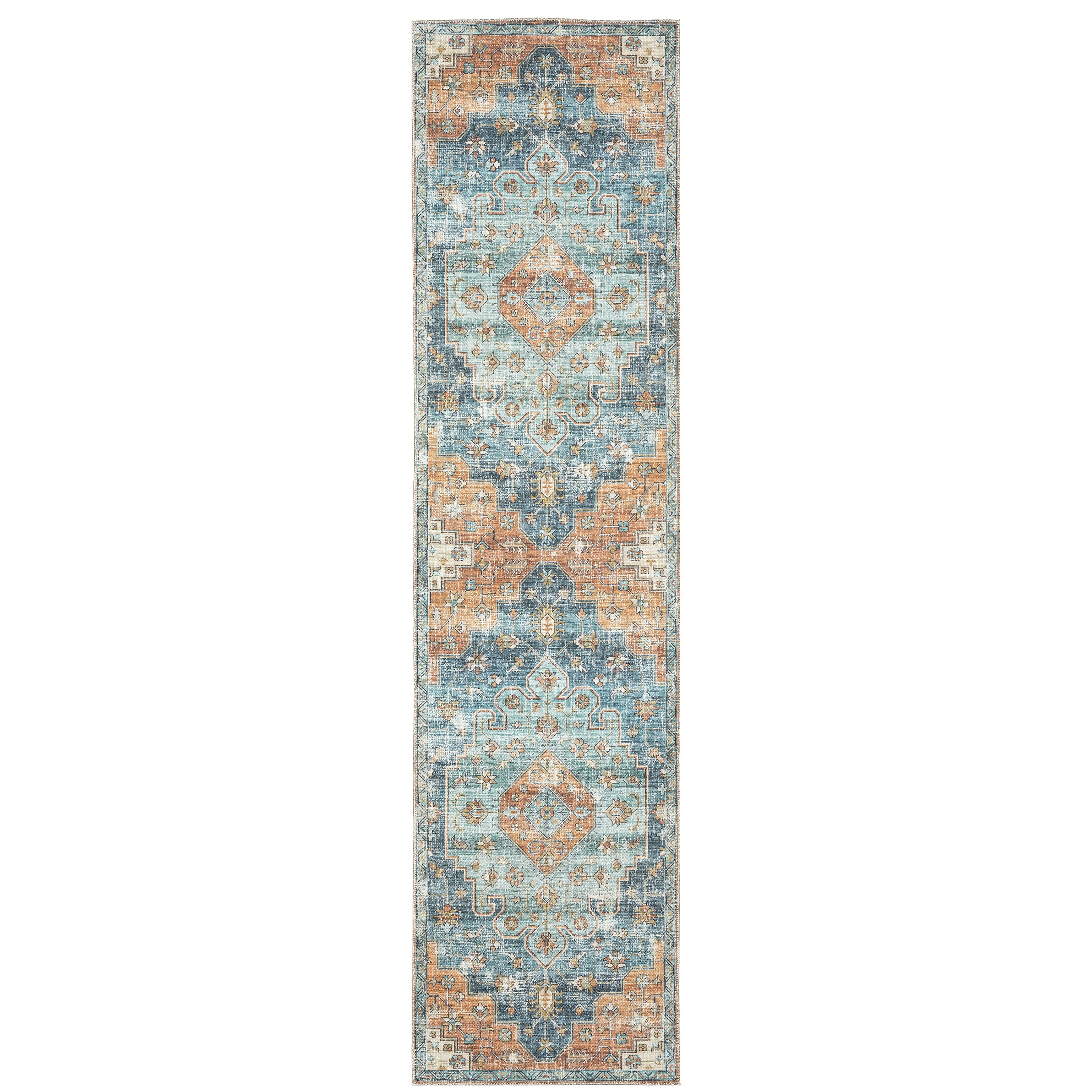 Myers Park Myp03 Orange/Blue 5' x 7' Rug