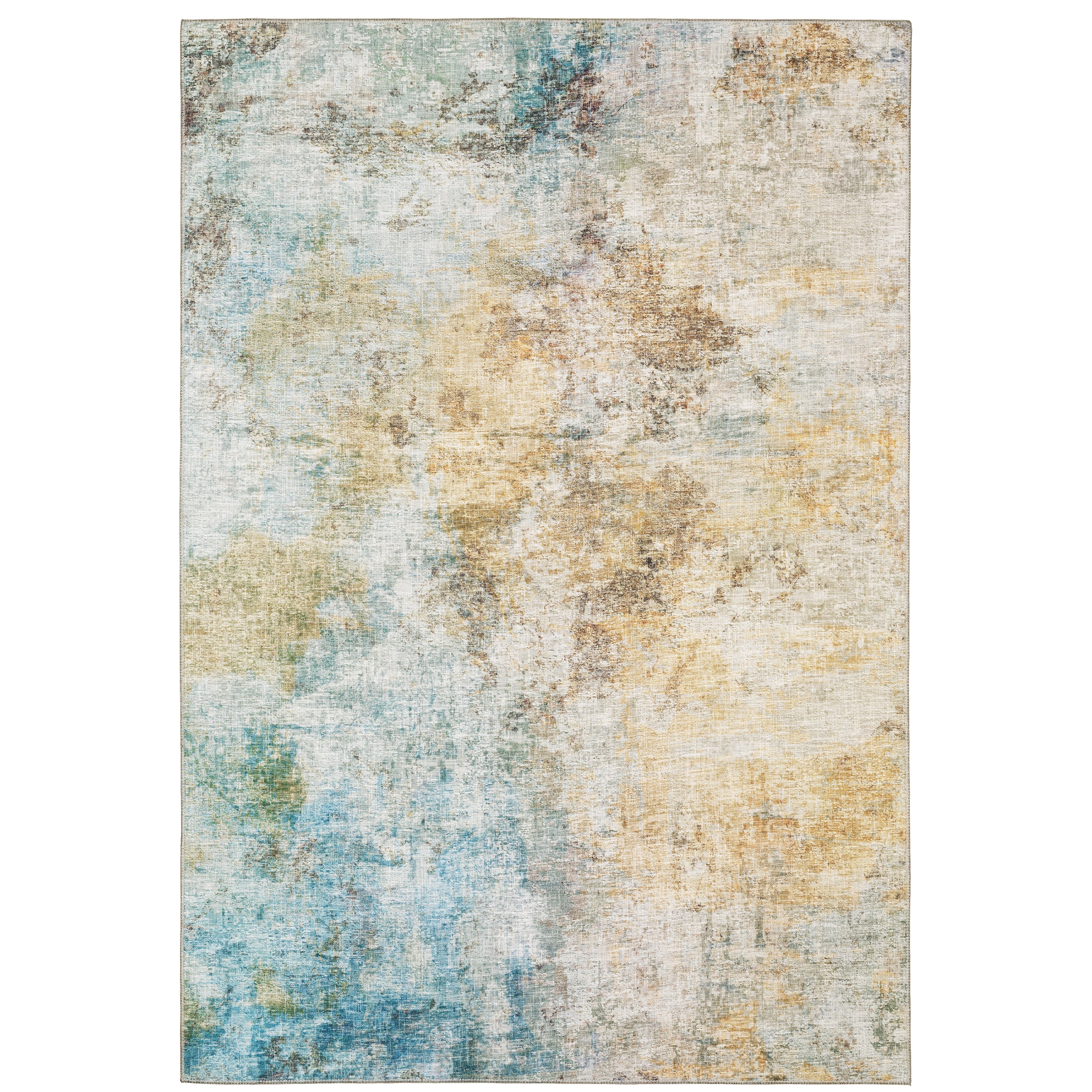 Myers Park Myp09 Yellow/Blue 7'8" x 10' Rug