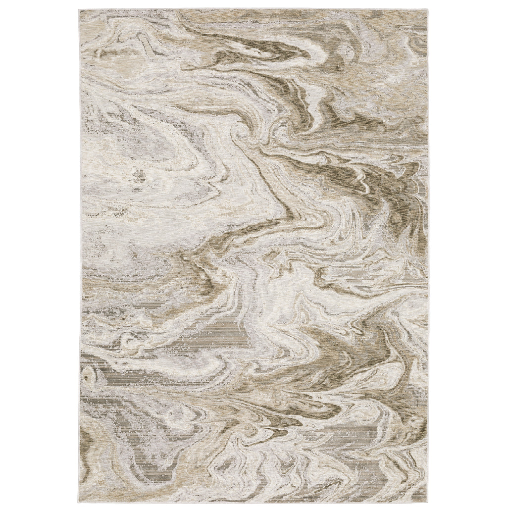 Nebulous 530E9 Ivory/Tan 3'3" x 5' Rug