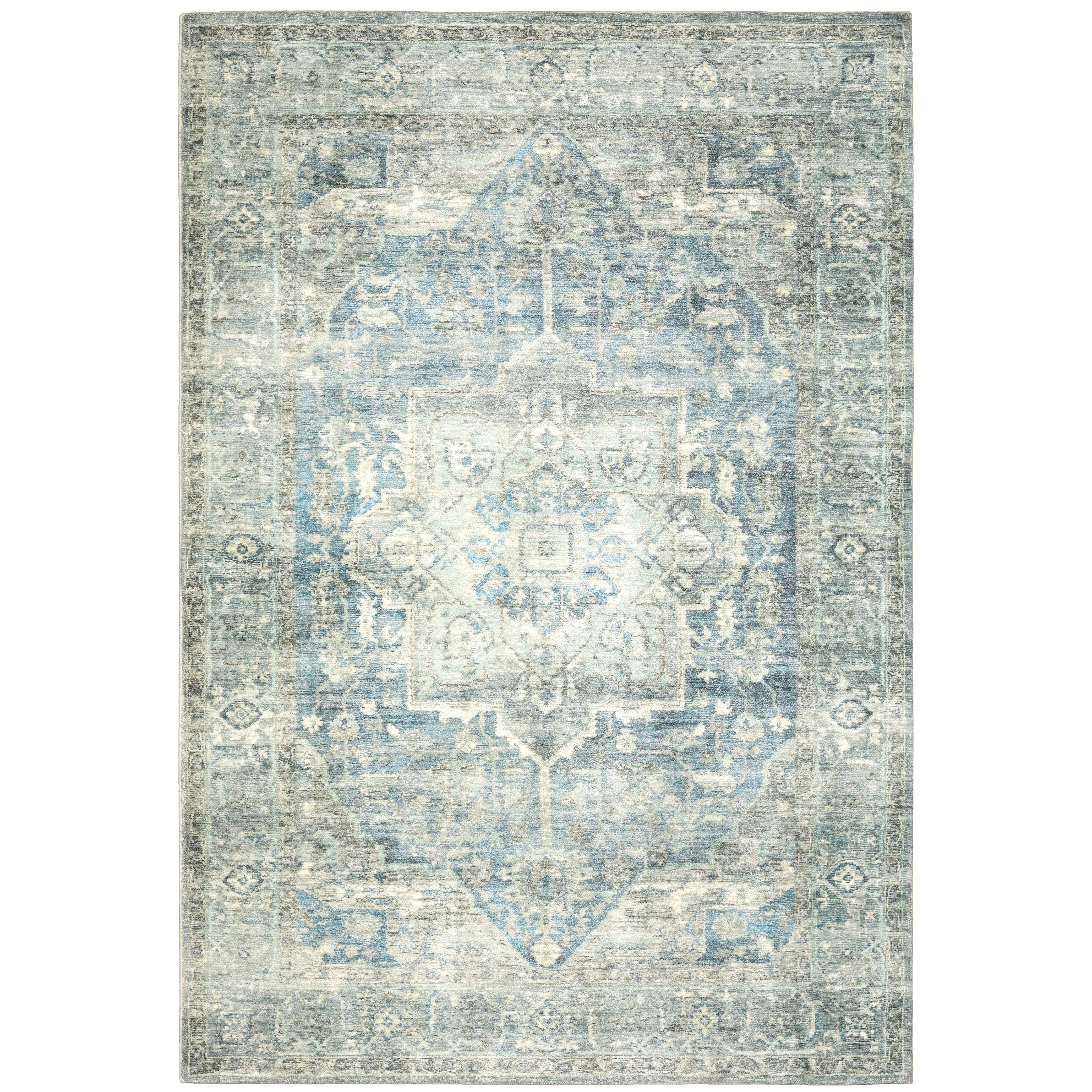 Savoy 28102 Grey/Blue 5'3" x 7'3" Rug