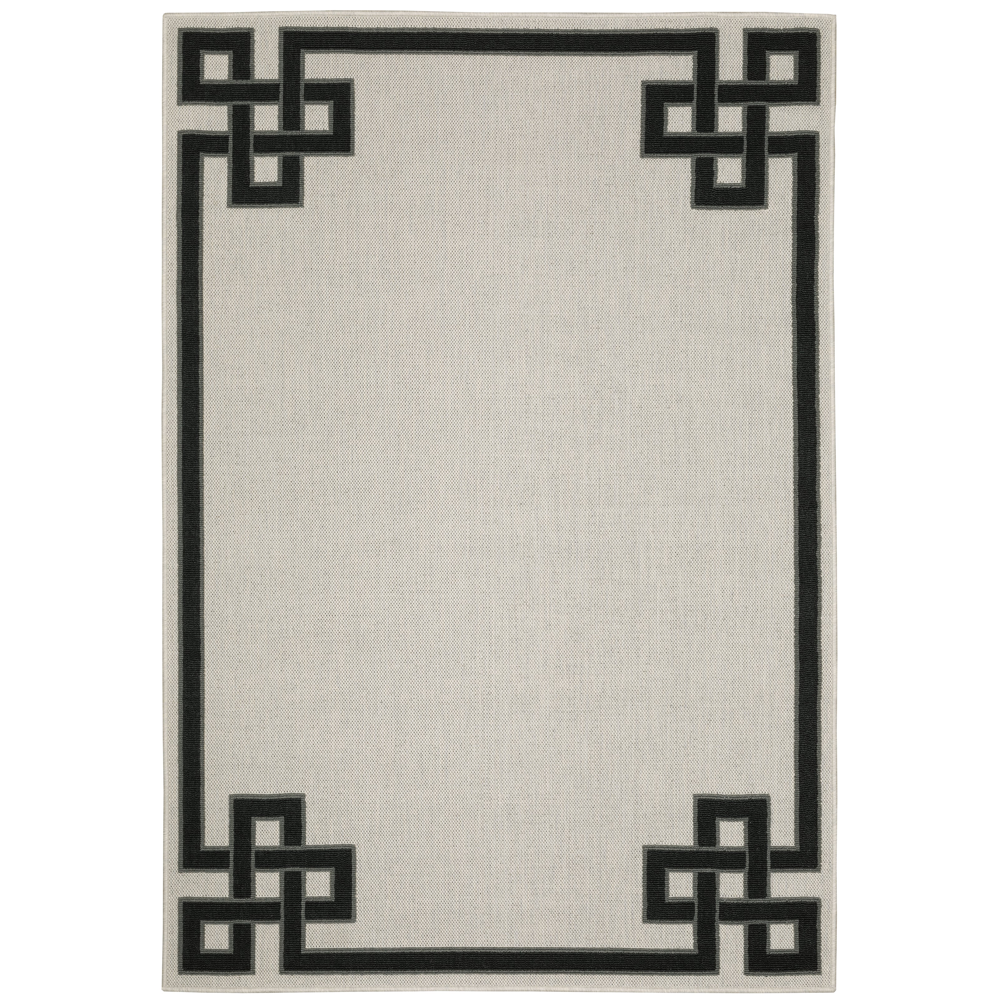 Torrey 1530I Light Grey/Black 1'10" x 3'9" Rug