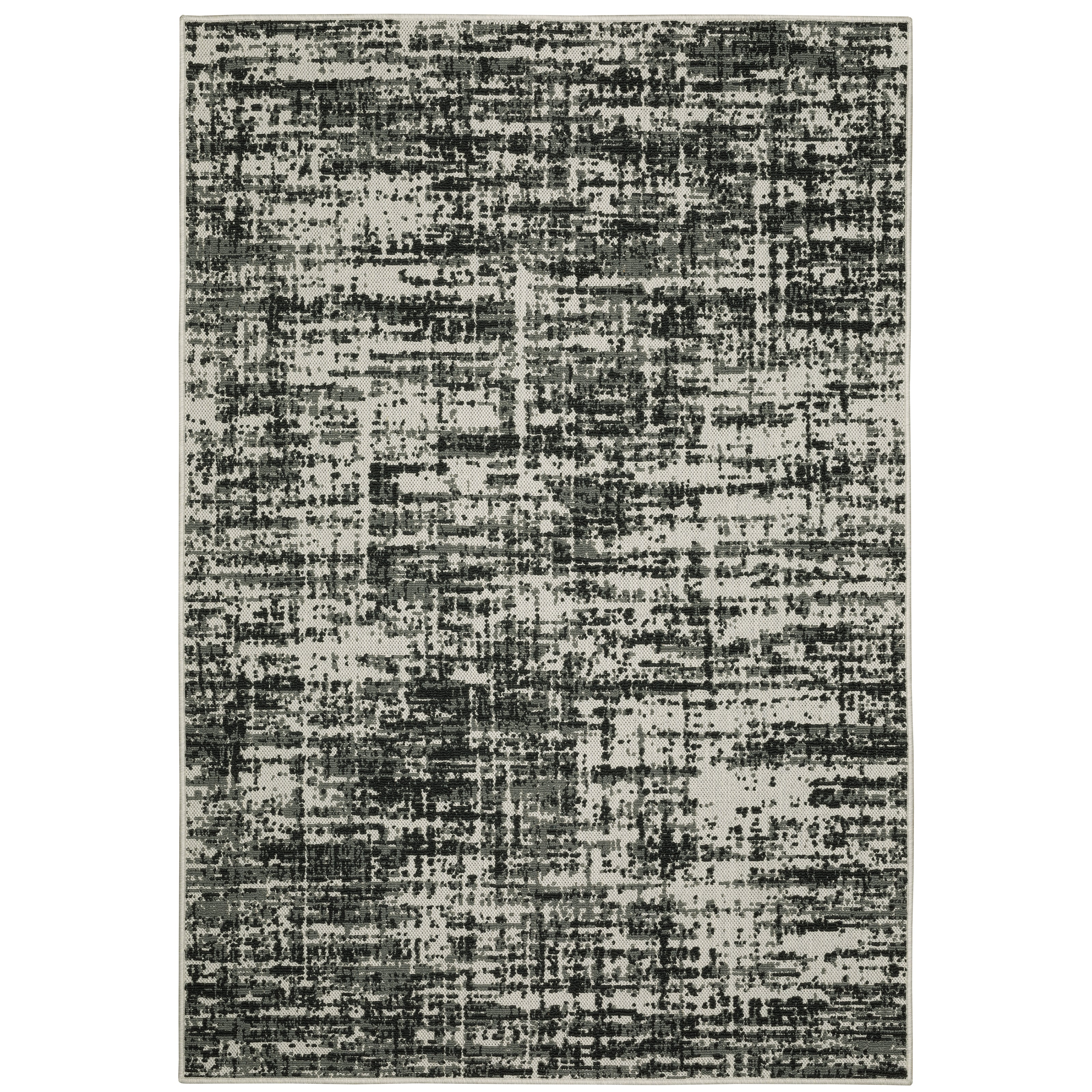 Torrey 531W1 Black/Light Grey 1'10" x 3'9" Rug