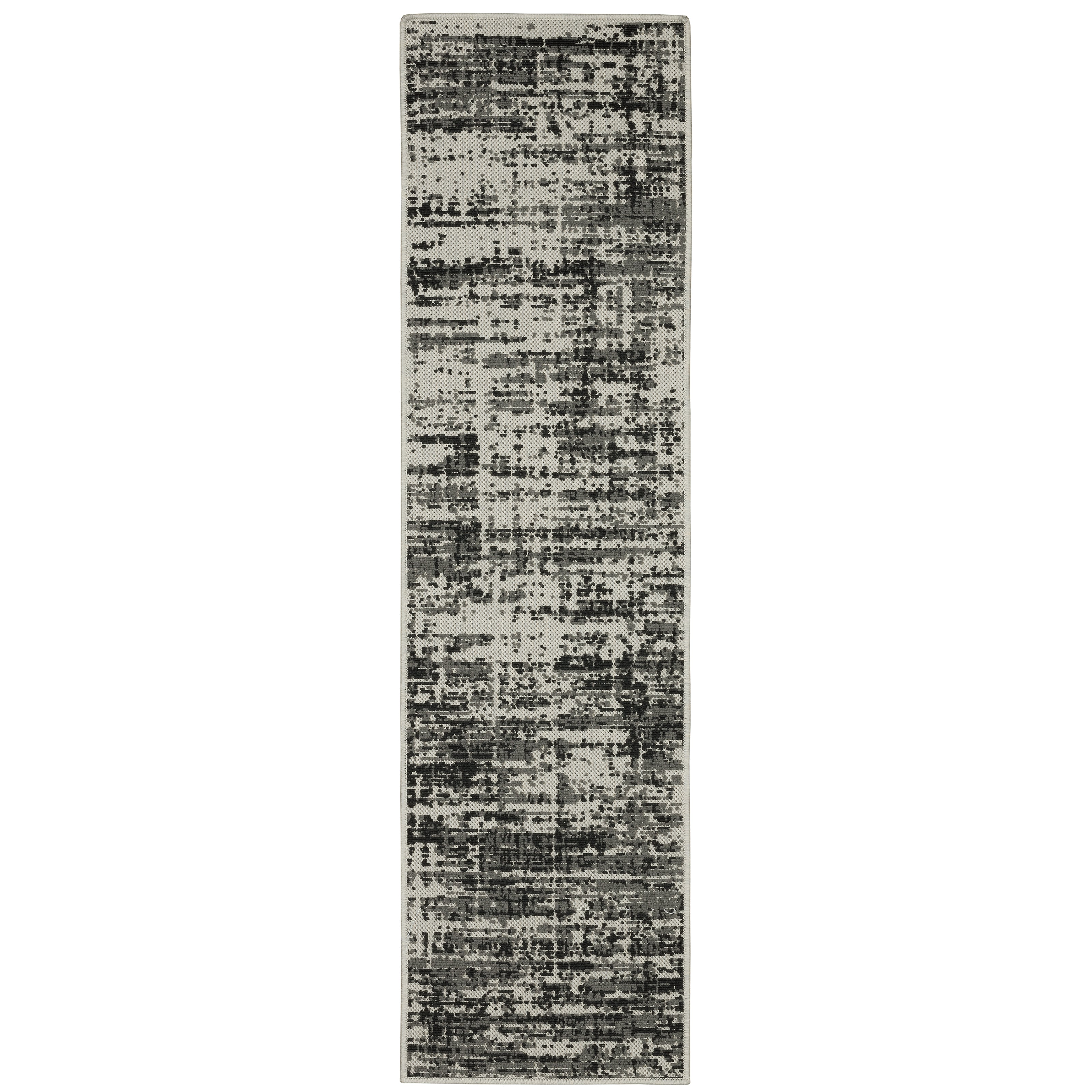 Torrey 531W1 Black/Light Grey 1'10" x 3'9" Rug