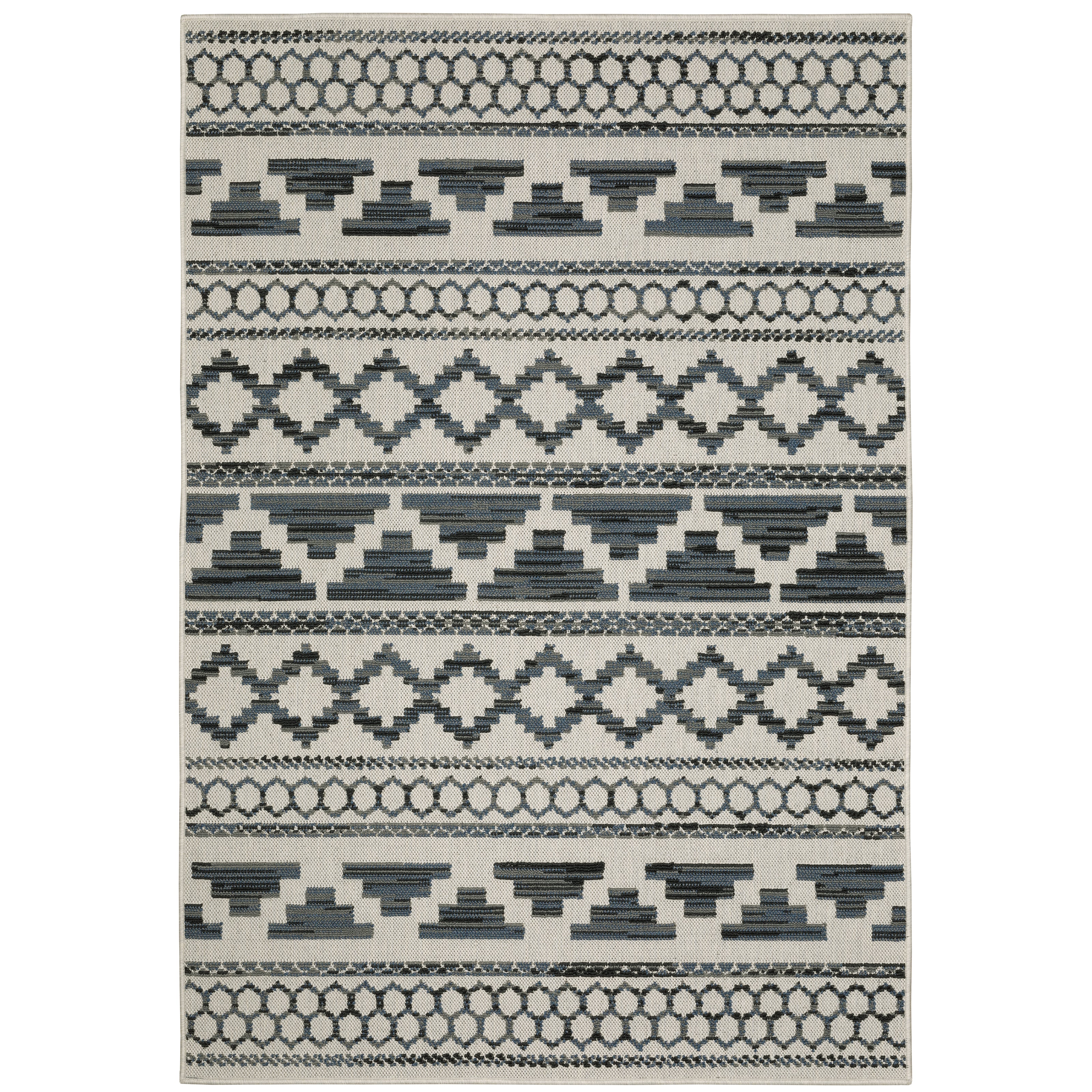 Torrey 005Y1 Light Grey/Blue 1'10" x 3'9" Rug