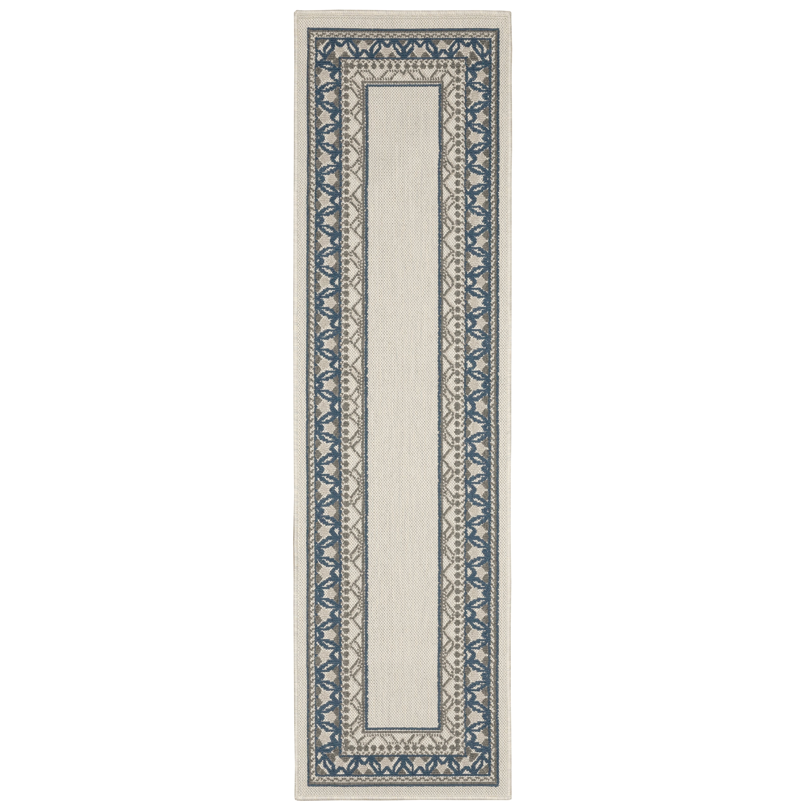 Torrey 8020W Light Grey/Blue 1'10" x 3'9" Rug