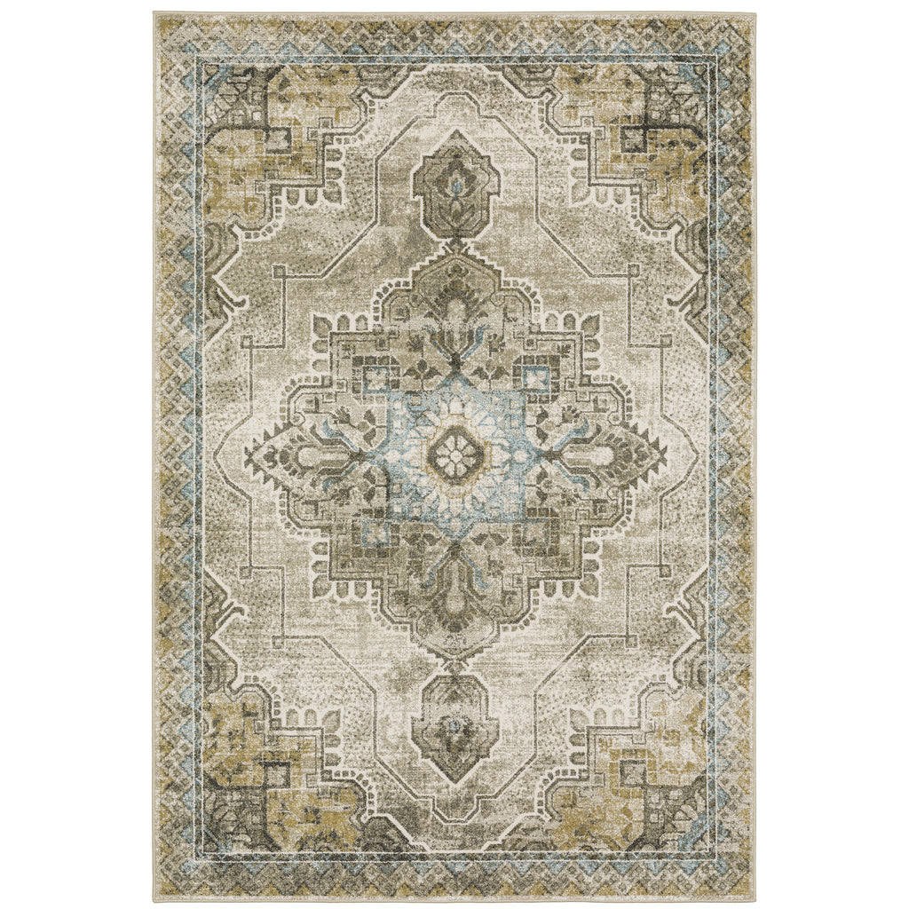 Venice 1104W Grey/Blue 3'10" x 5'5" Rug