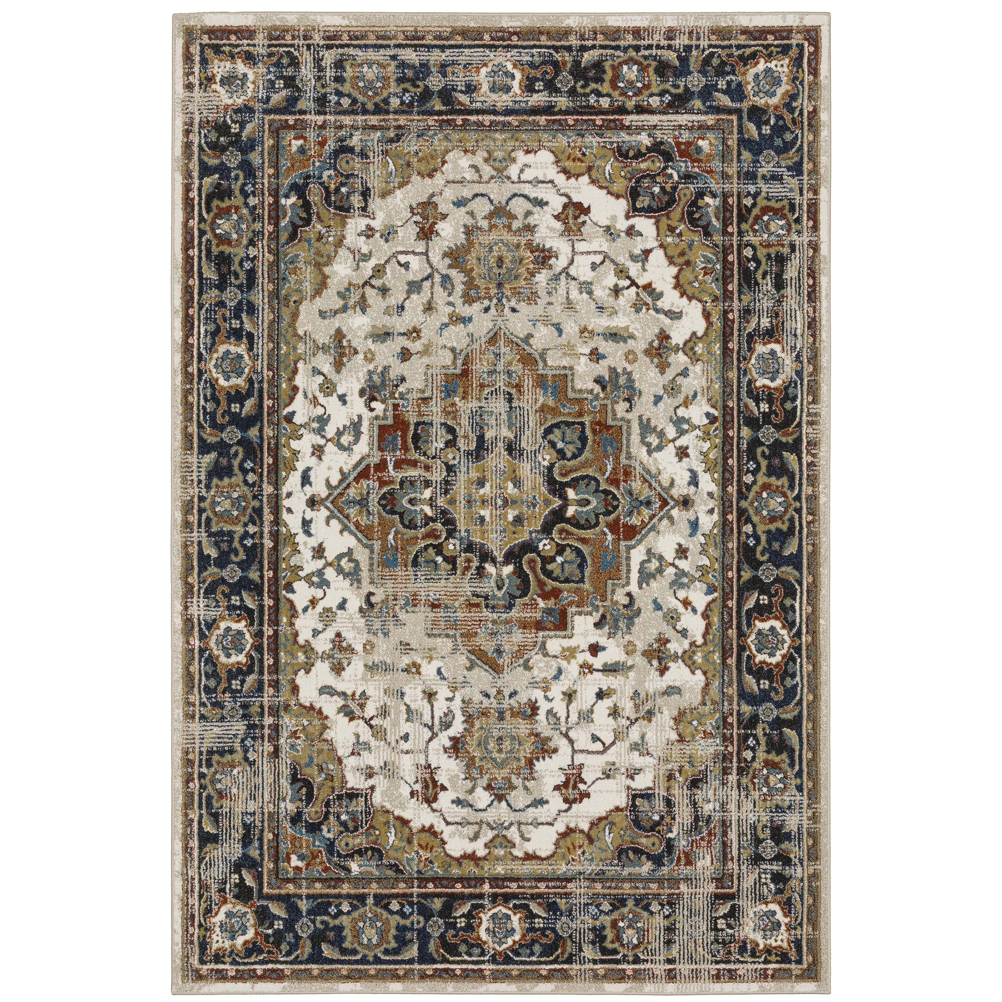 Venice 054X8 Beige/Blue 3'10" x 5'5" Rug