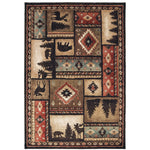 Woodlands 1041C Black/Multi 3'10" x 5'5" Rug