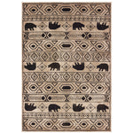 Woodlands 9651A Ivory/Black 3'10" x 5'5" Rug