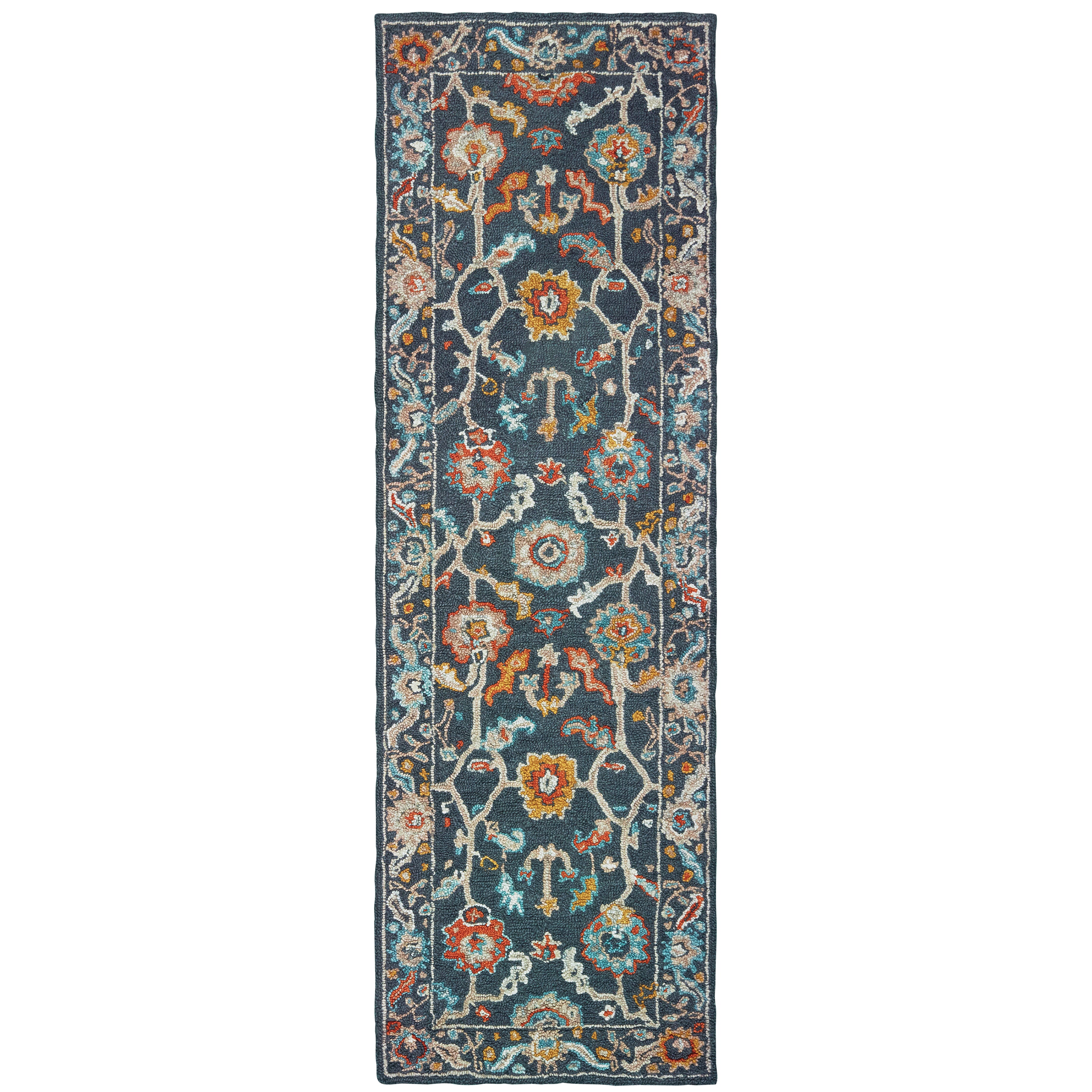 Zahra 75501 Blue/Gold 3'6" x 5'6" Rug